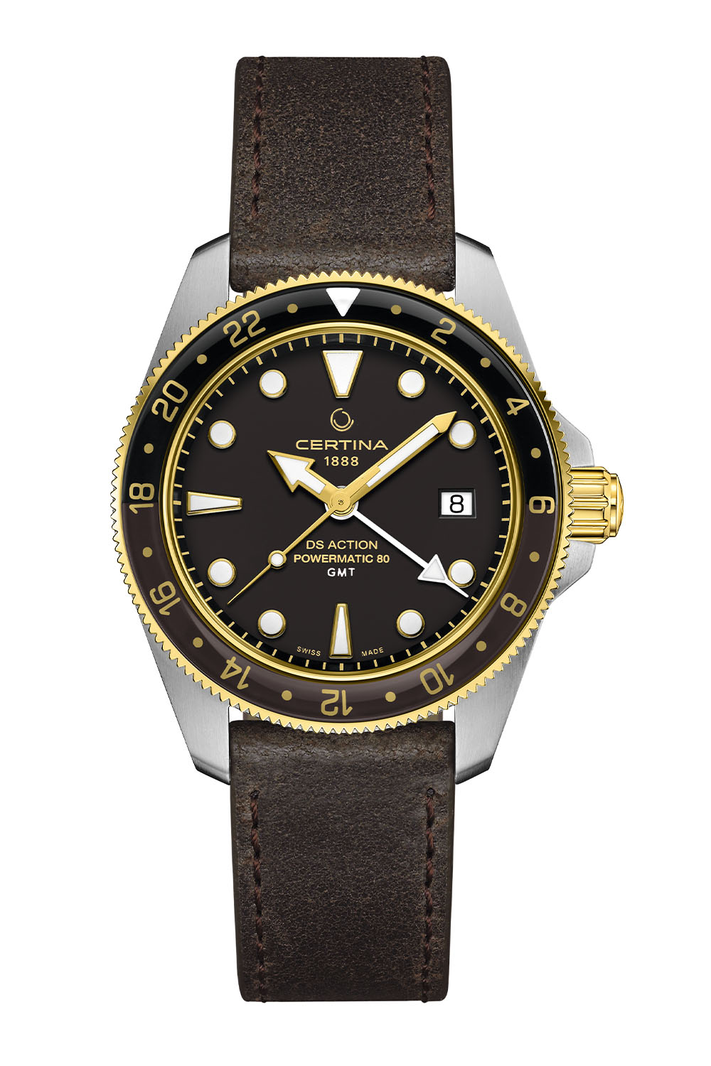 Certina DS Action GMT Powermatic 80 PVD gold-brown C0329292605100 Certina DS Action GMT Powermatic 80 PVD gold-brown C0329292605100