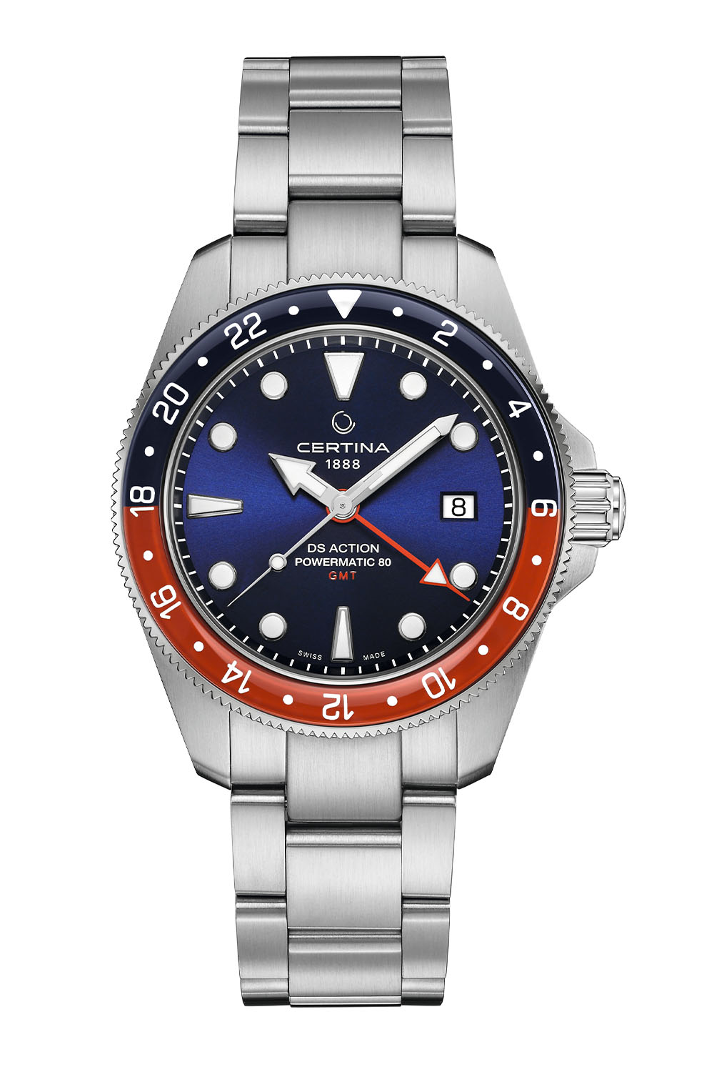 Certina DS Action GMT Powermatic 80 blue-red C0329291104100 Certina DS Action GMT Powermatic 80 blue-red C0329291104100