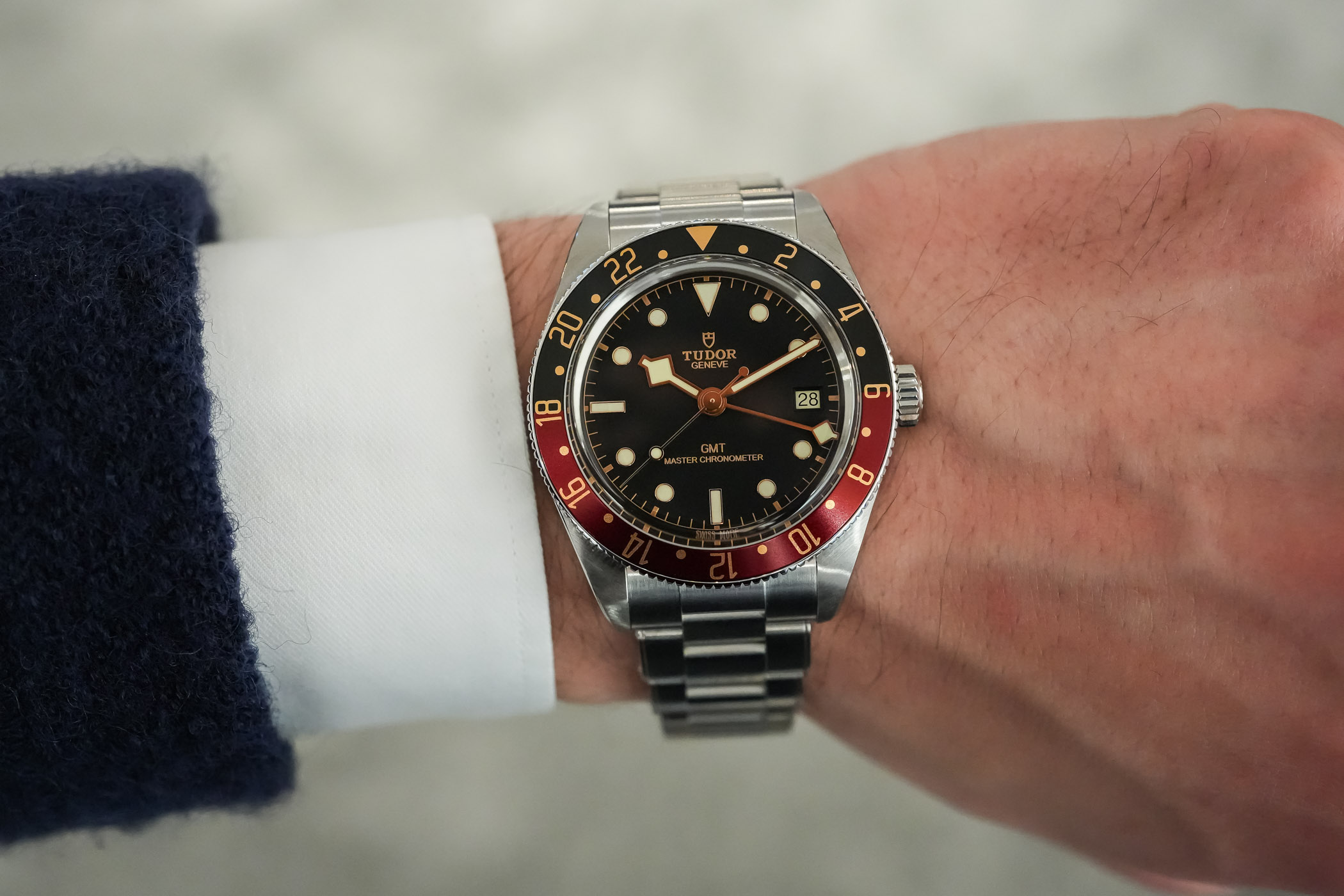 Tudor Black Bay 58 GMT Master Chronometer 39mm coke gilt wristshot steel bracelet