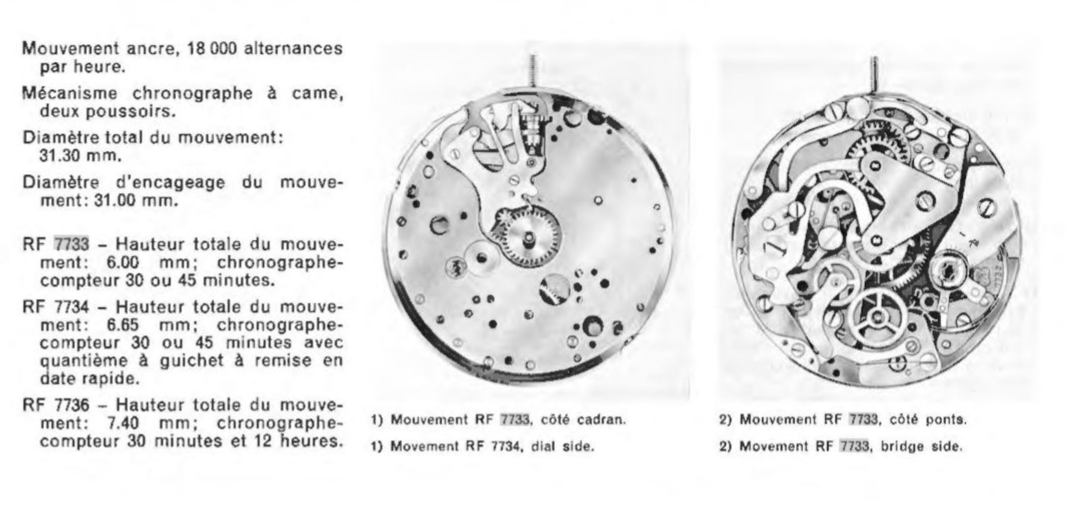 Valjoux 7733 - Predecessor Valjoux 7750 - 2 Valjoux 7733 - Predecessor Valjoux 7750 - 2