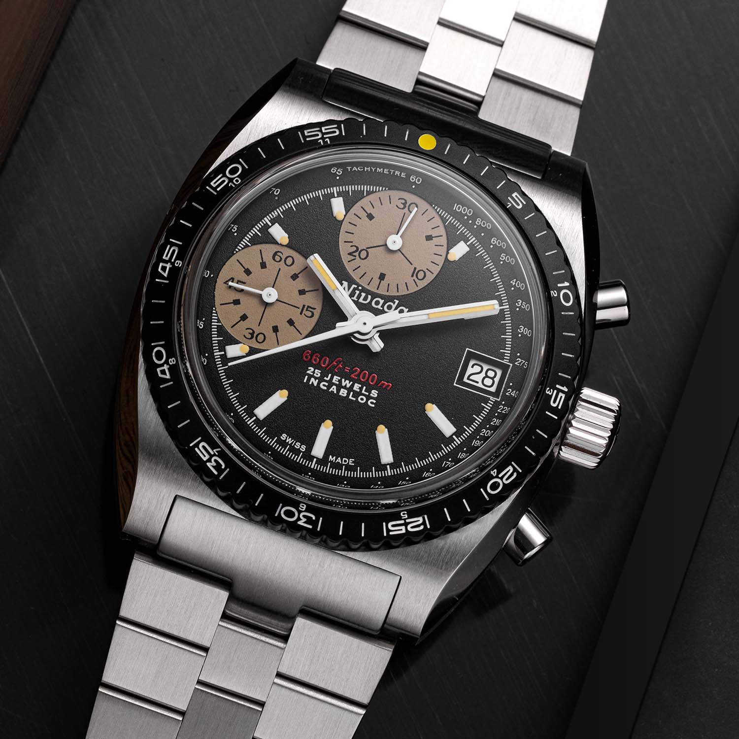 Nivada Grenchen Chronosport 38mm Vintage-Inspired Racing Chronograph Singer Dial Valjoux 7750 - 3 Nivada Grenchen Chronosport 38mm Vintage-Inspired Racing Chronograph Singer Dial Valjoux 7750 - 3