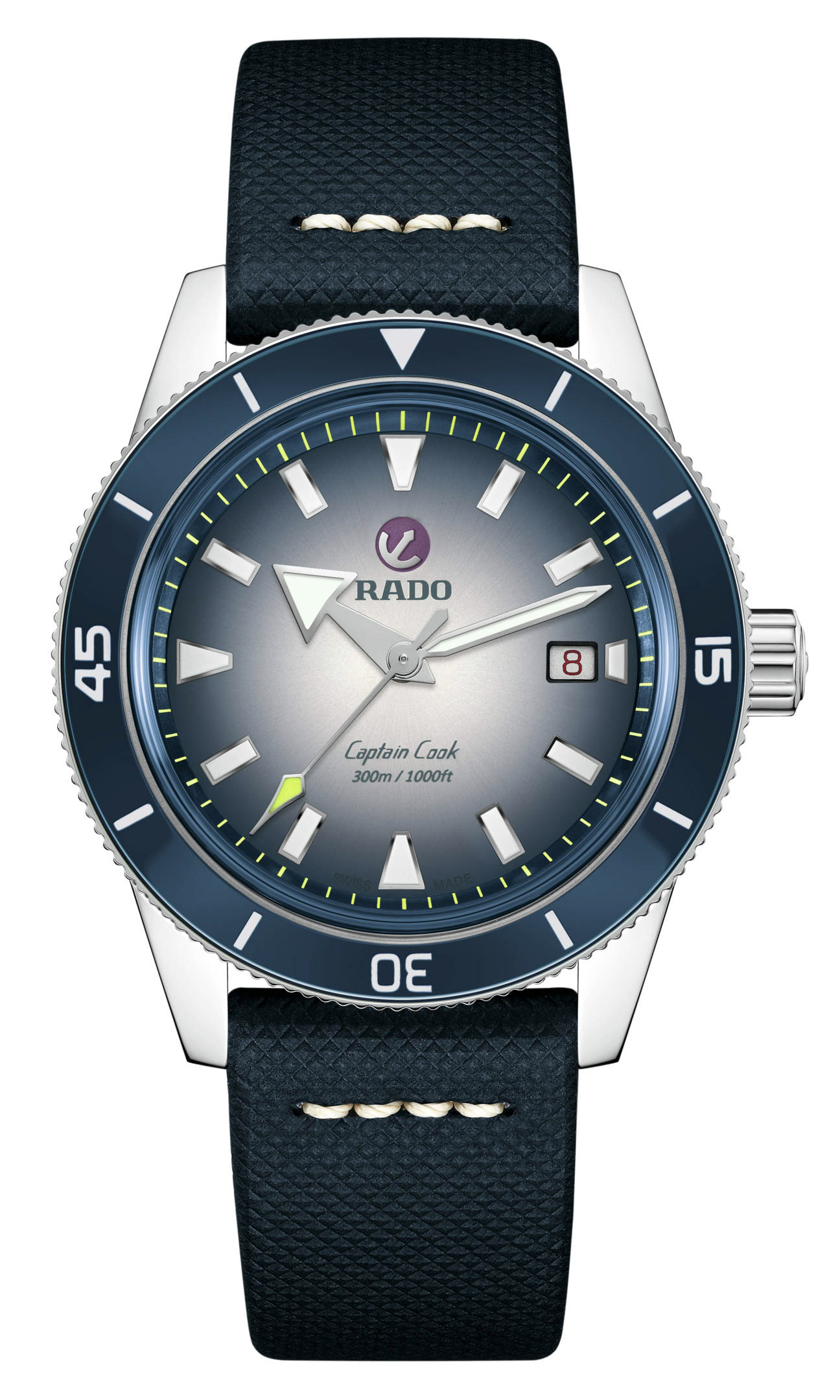 Rado Captain Cook Automatic with White-Blue Gradient Dial Specs Price Sports Watch-10 Rado Captain Cook Automatic with White-Blue Gradient Dial Specs Price Sports Watch-10
