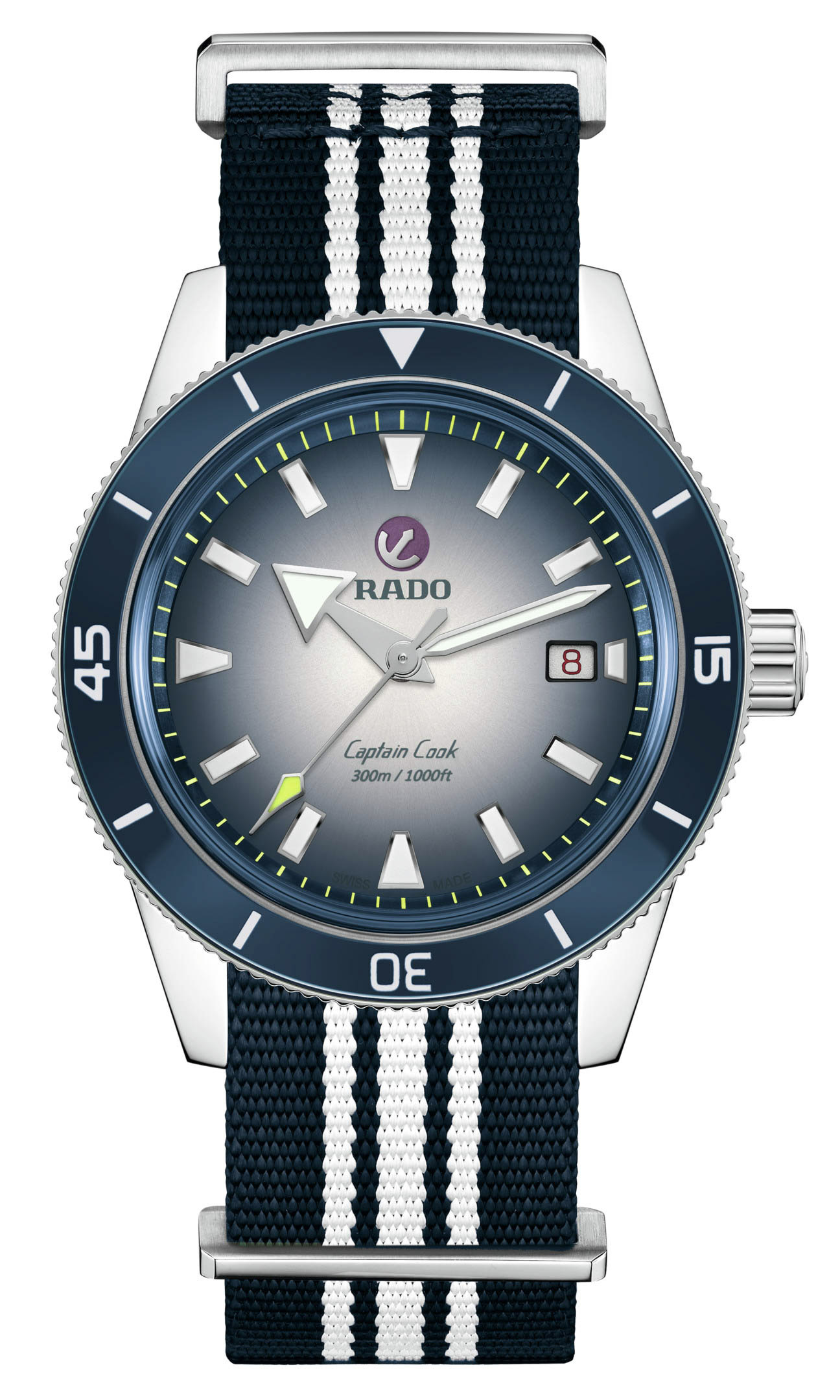 Rado Captain Cook Automatic with White-Blue Gradient Dial Specs Price Sports Watch-11 Rado Captain Cook Automatic with White-Blue Gradient Dial Specs Price Sports Watch-11