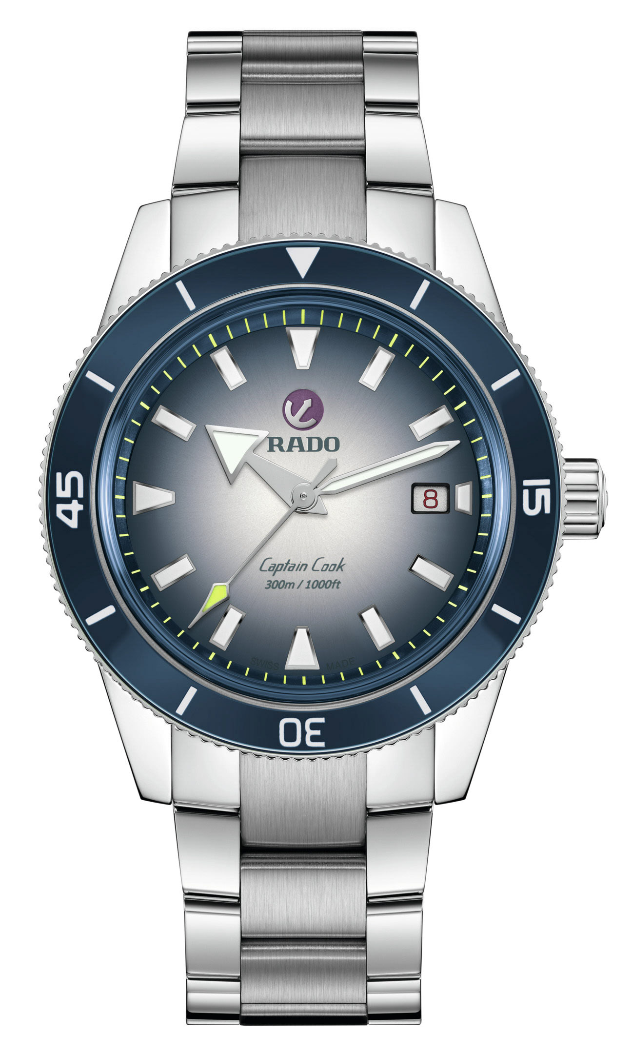 Rado Captain Cook Automatic with White-Blue Gradient Dial Specs Price Sports Watch-12 Rado Captain Cook Automatic with White-Blue Gradient Dial Specs Price Sports Watch-12