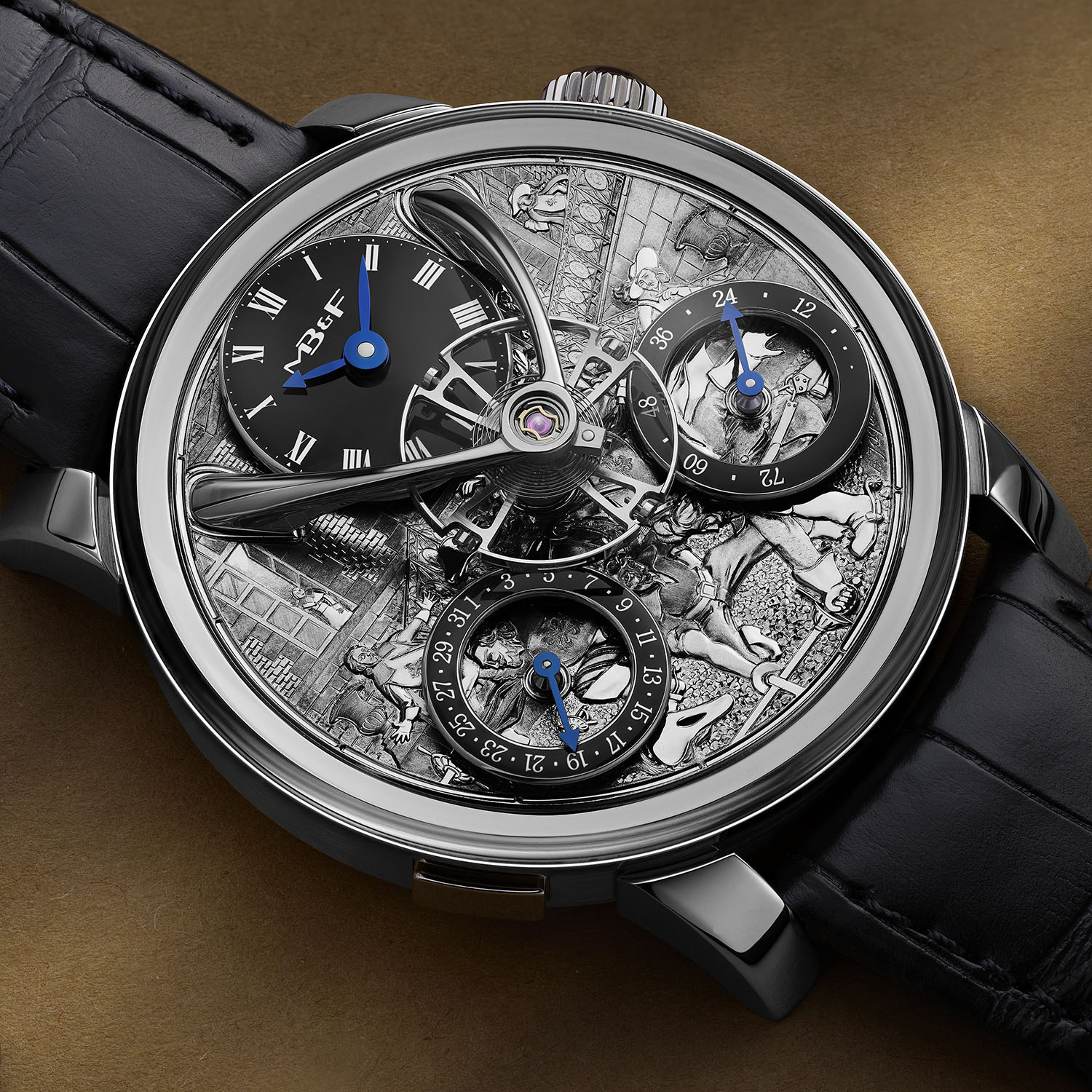 MBandF LM Split Escapement Engraved Dial Eddy Jaquet unique pieces - 3 MBandF LM Split Escapement Engraved Dial Eddy Jaquet unique pieces - 3