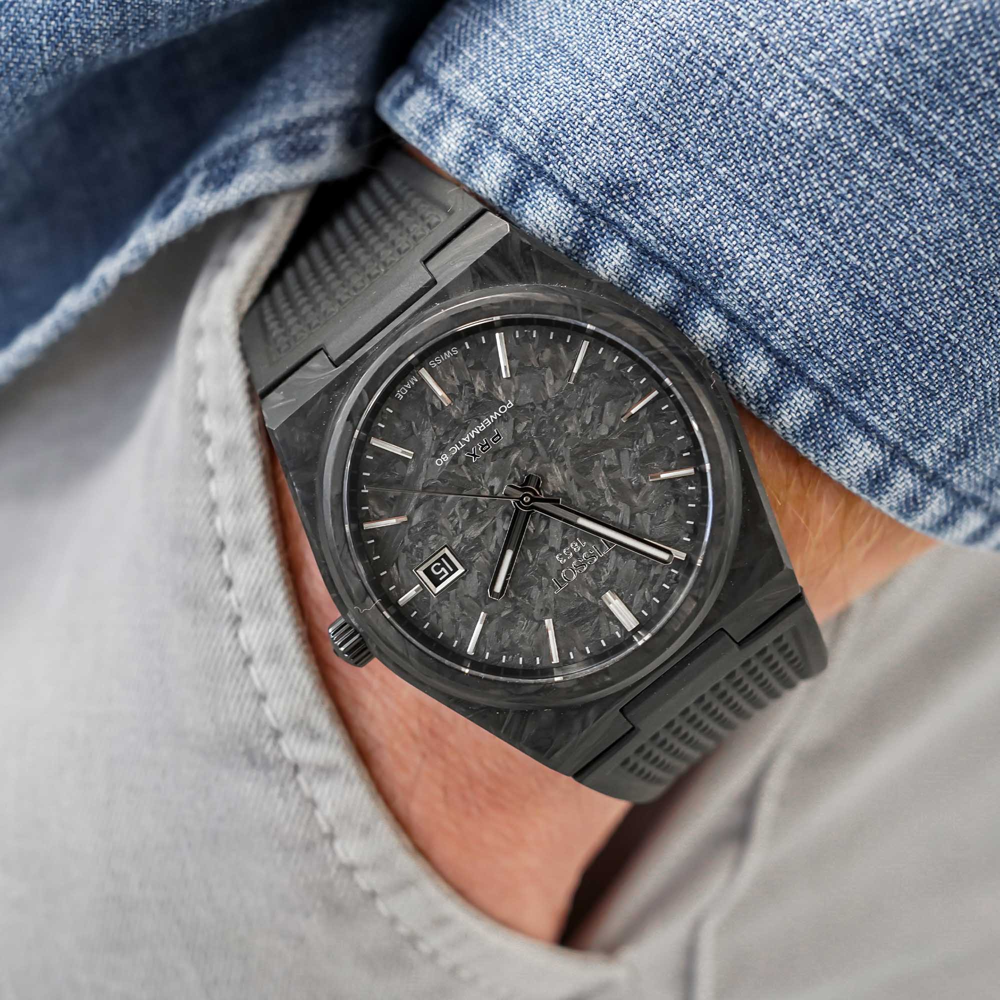 Tissot PRX Forged Carbon - Tissot PRX 40 Powermatic 80 Forged Carbon video review - 12 Tissot PRX Forged Carbon - Tissot PRX 40 Powermatic 80 Forged Carbon video review - 12