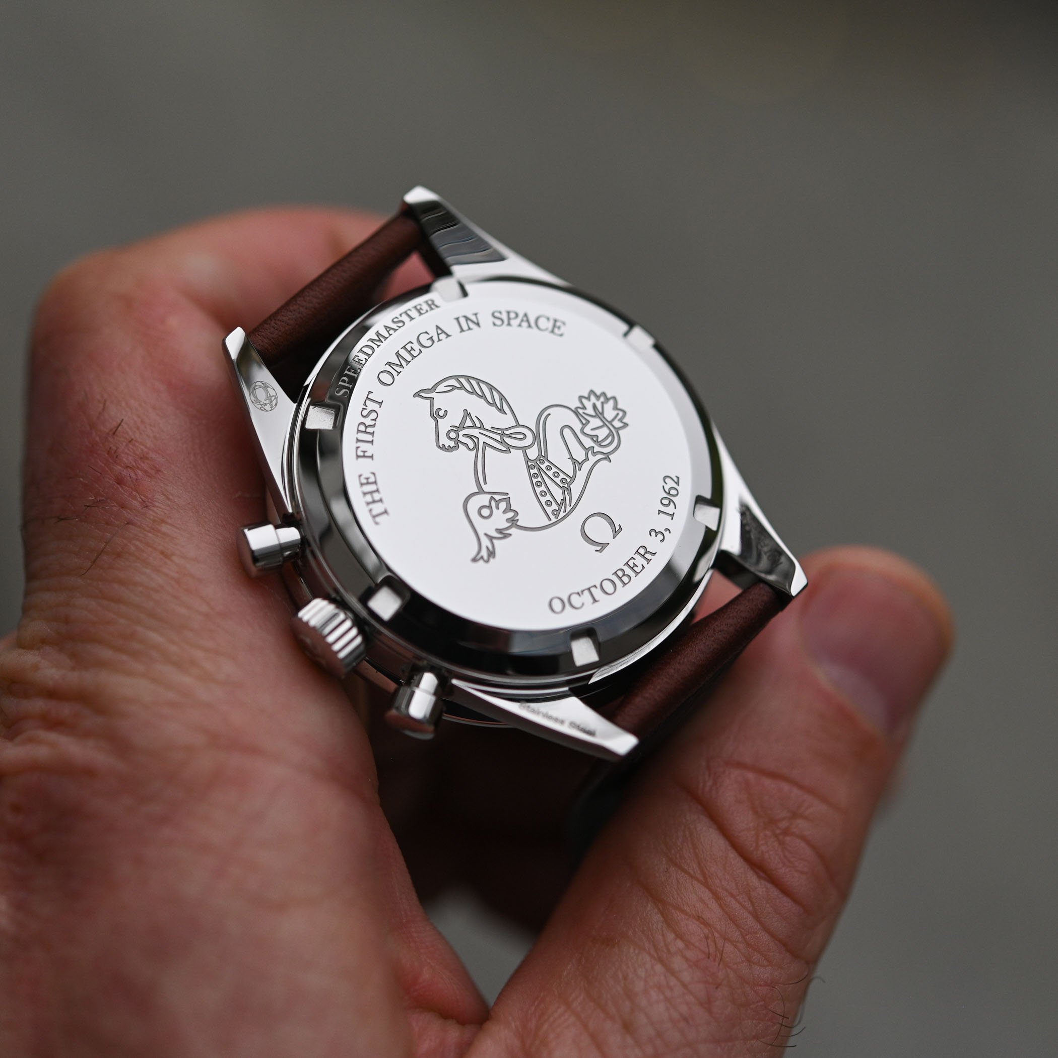 2024 Omega Speedmaster FOiS First Omega in Space grey-blue dial review - comparison old Speedmaster FOiS - 15 2024 Omega Speedmaster FOiS First Omega in Space review