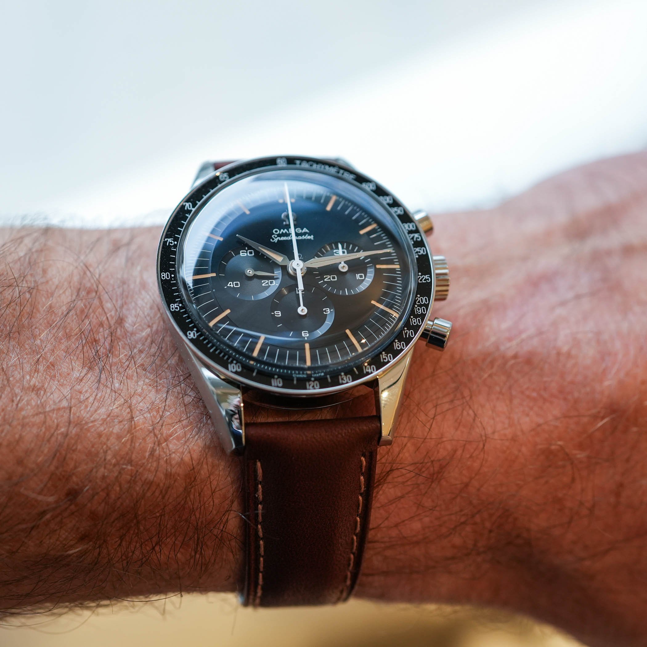 2024 Omega Speedmaster FOiS First Omega in Space grey-blue dial review - comparison old Speedmaster FOiS - 22 2024 Omega Speedmaster FOiS First Omega in Space review