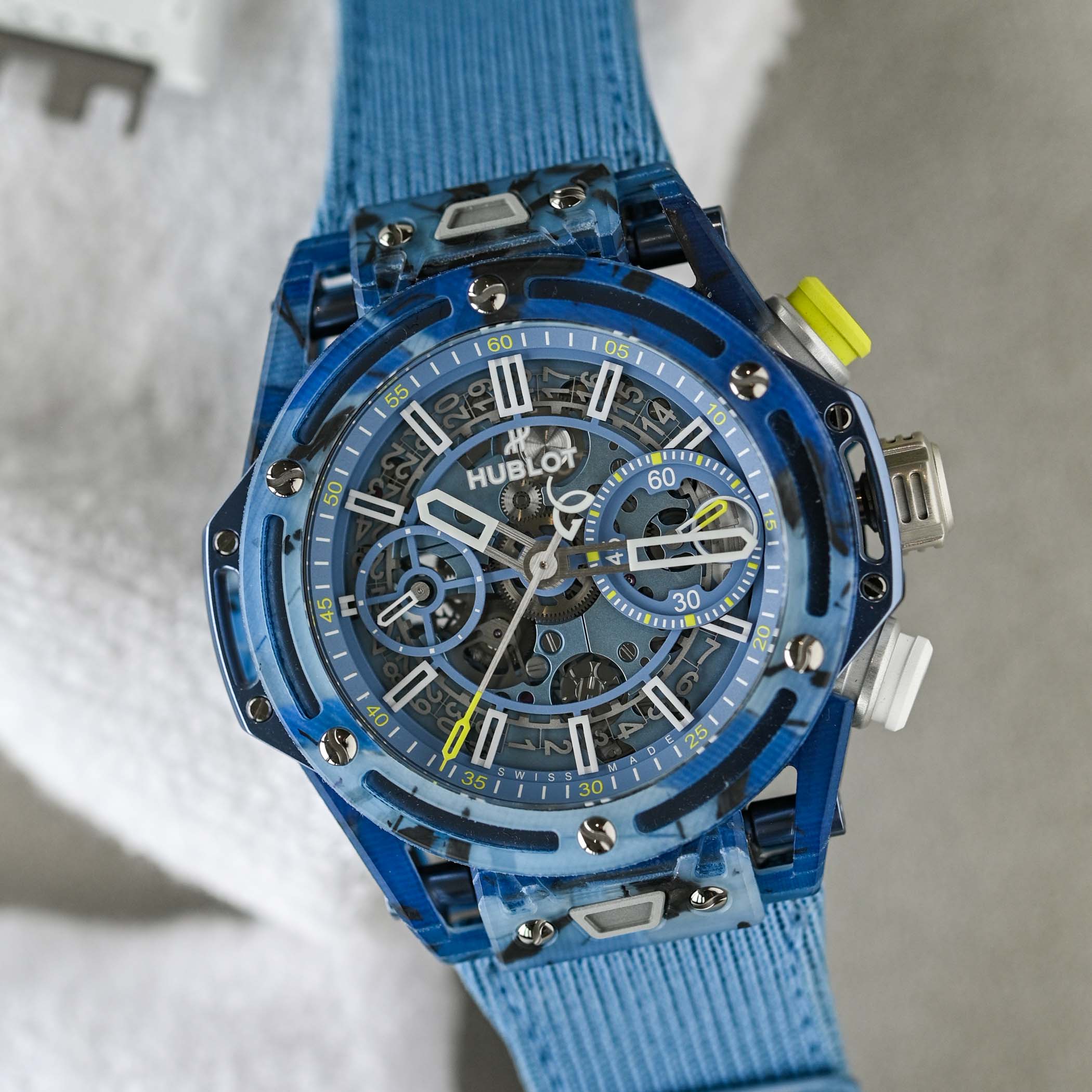 Hublot Big Bang Unico Novak Djokovic Limited edition made from recycled polos and racket - review - 8 Hublot Big Bang Unico Novak Djokovic Limited edition made from recycled polos and racket - review - 8