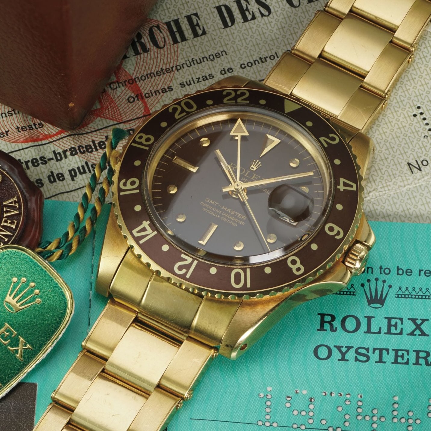Rolex GMT Master 1675 Gold baton hands Rolex GMT Master 1675 Gold baton hands
