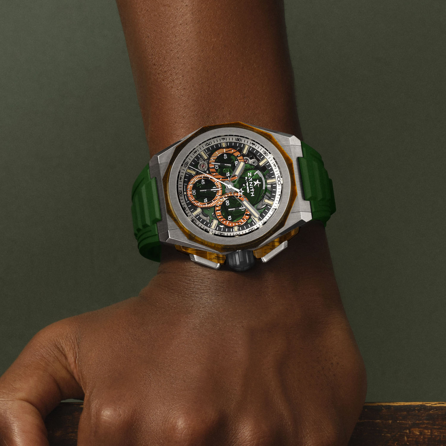 Zenith Defy Extreme Jungle Chronograph 50hz green and tiger eye stone - 5 Zenith Defy Extreme Jungle Chronograph 50hz green and tiger eye stone - 5