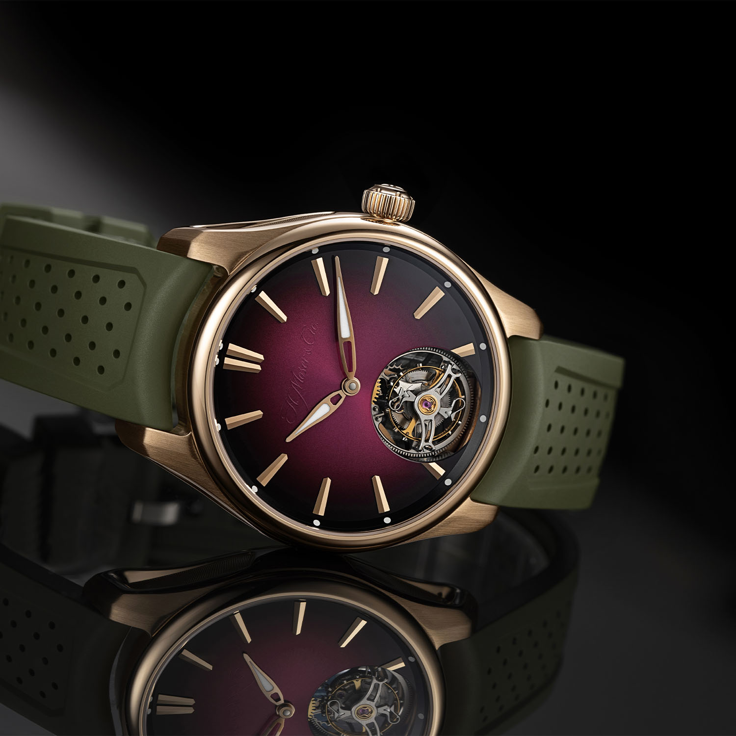 H Moser Cie Pioneer Tourbillon Burgundy 4 H Moser Cie Pioneer Tourbillon Burgundy 4