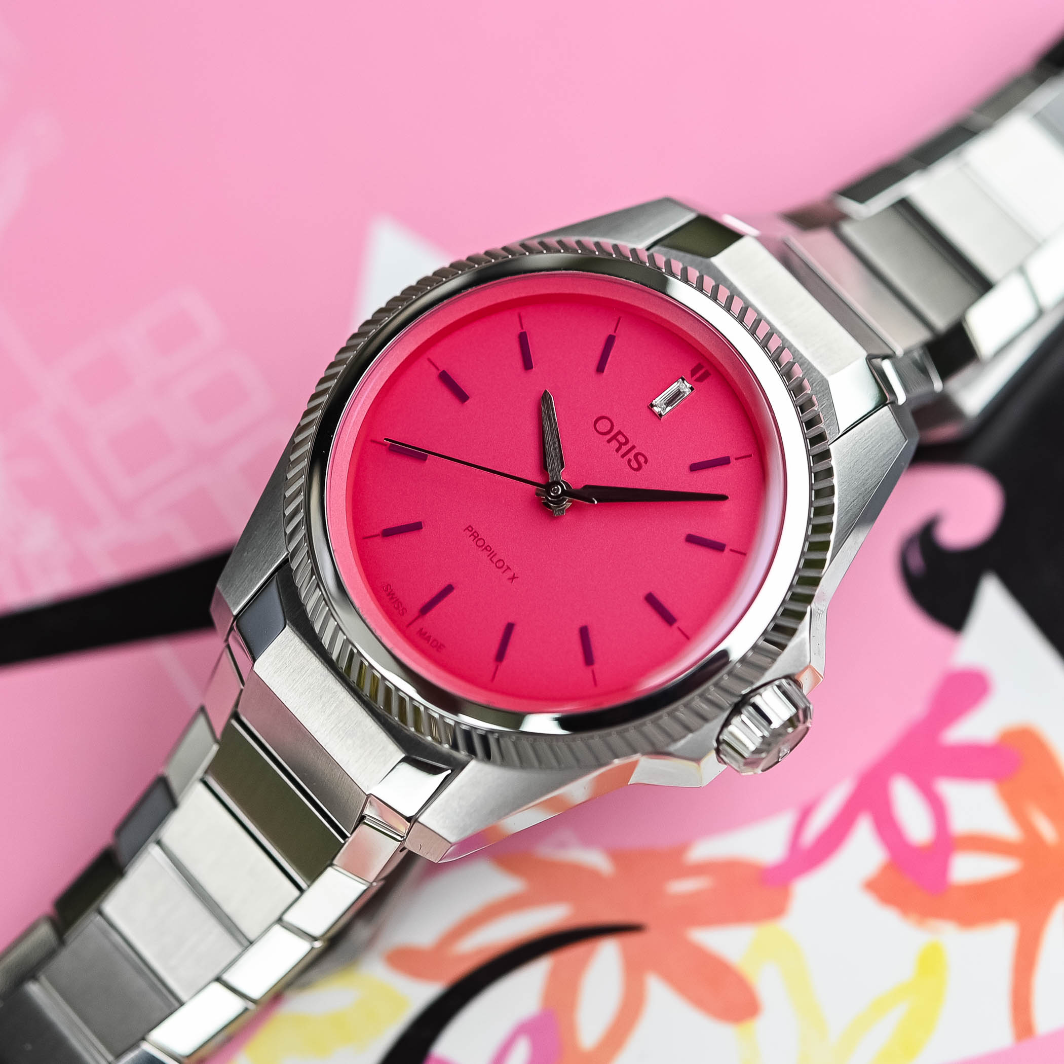 Oris ProPilot X Miss Piggy Edition Pink Dial - review - 9 Oris ProPilot X Miss Piggy Edition Pink Dial - review - 9