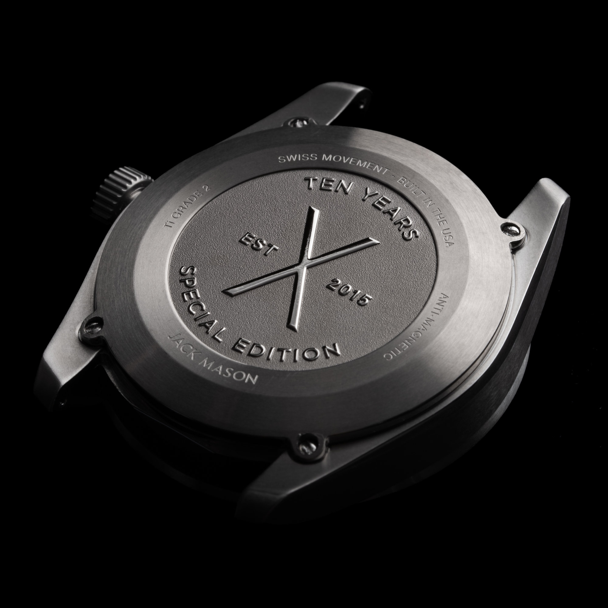 2025 Jack Mason Pursuit Pilot - 10 Year Anniversary Edition - 2 An X marks the brand's 10th anniversary on the back.
