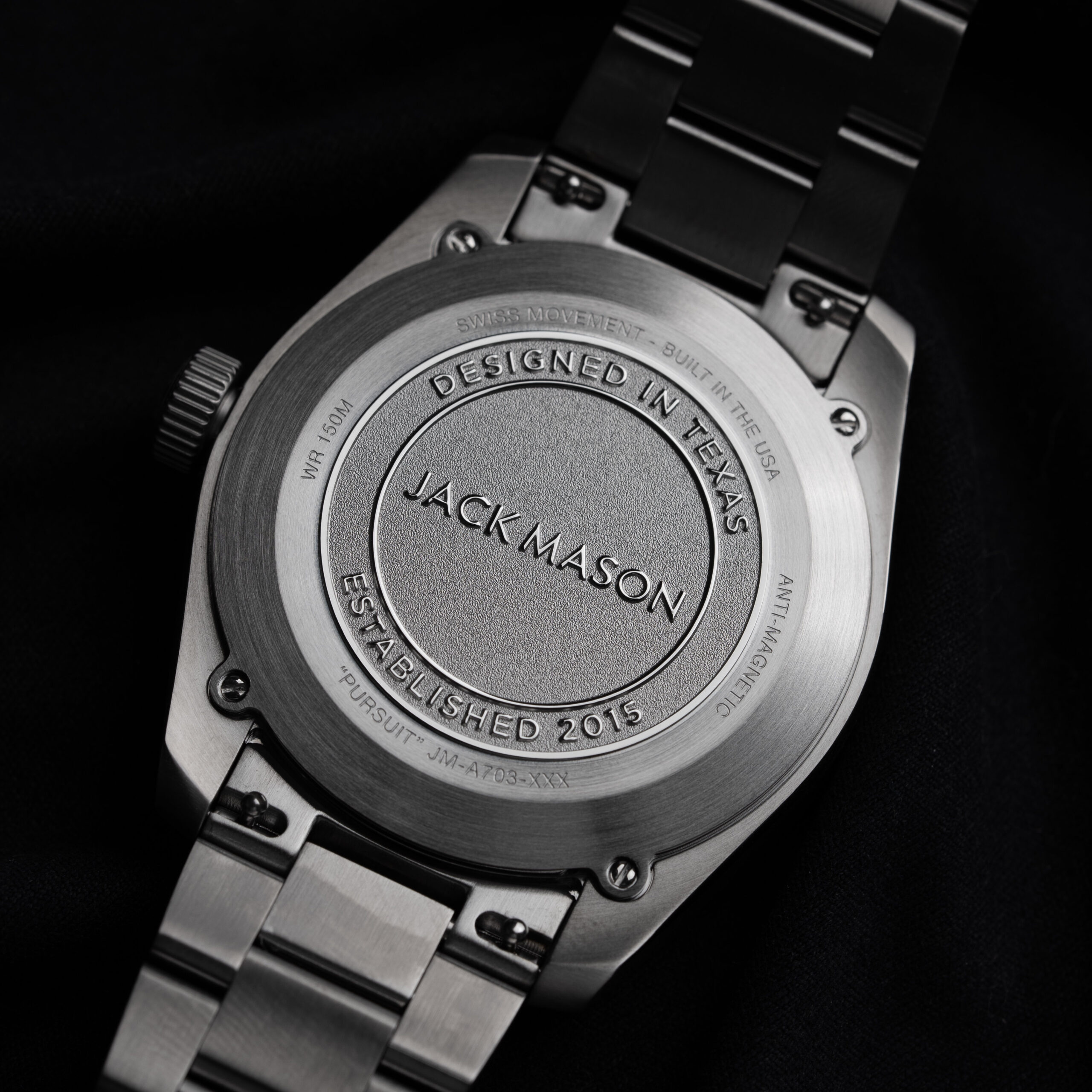 2025 Jack Mason Pursuit Pilot - Core Collection - 4 The caseback for the steel Pursuit Pilot editions.