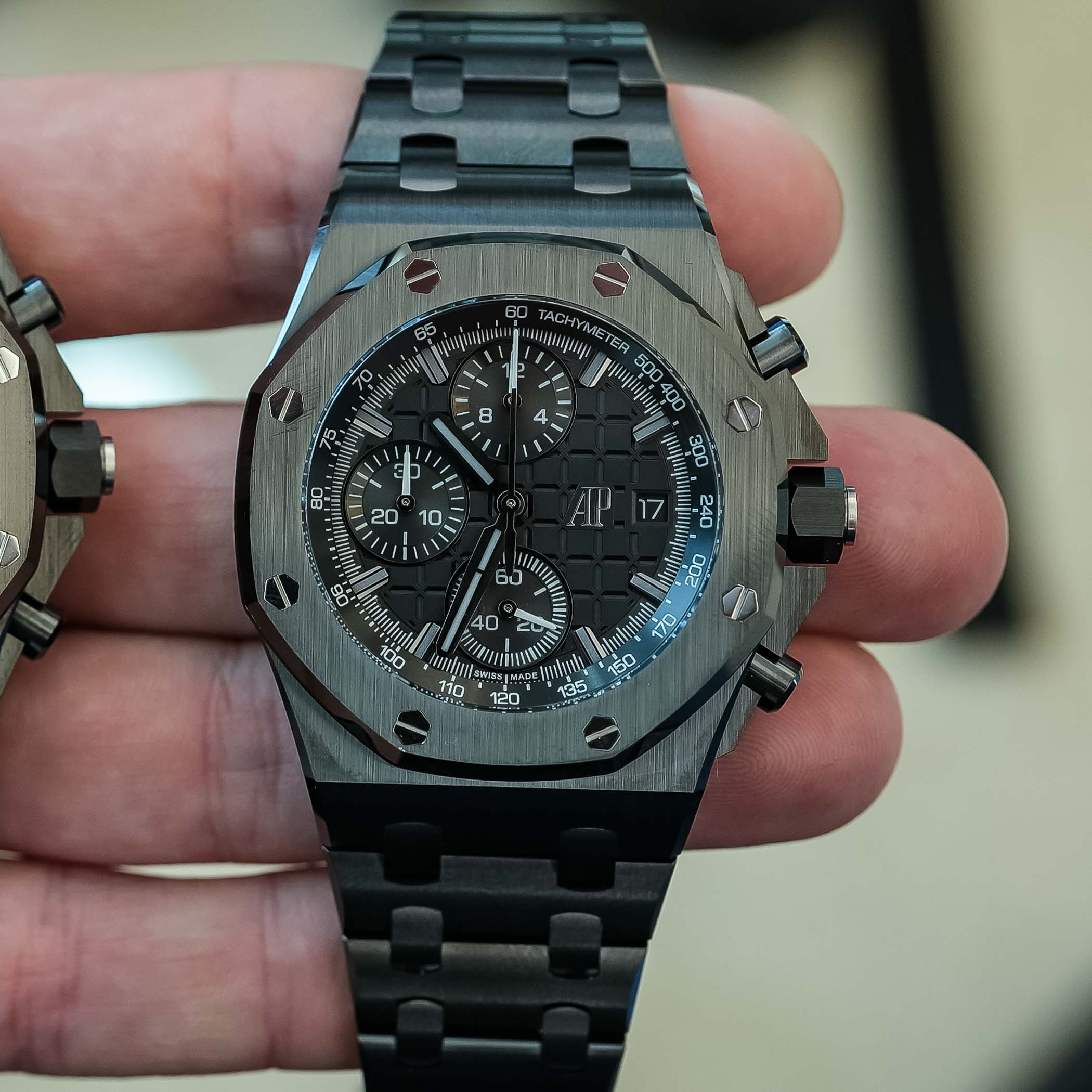 Audemars Piguet Royal Oak Offshore Selfwinding Chronograph 42mm Full Black Ceramic 26238CE.OO.1300CE.02 - review - 7 Audemars Piguet Royal Oak Offshore Selfwinding Chronograph 42mm Full Black Ceramic 26238CE.OO.1300CE.02 - review - 7