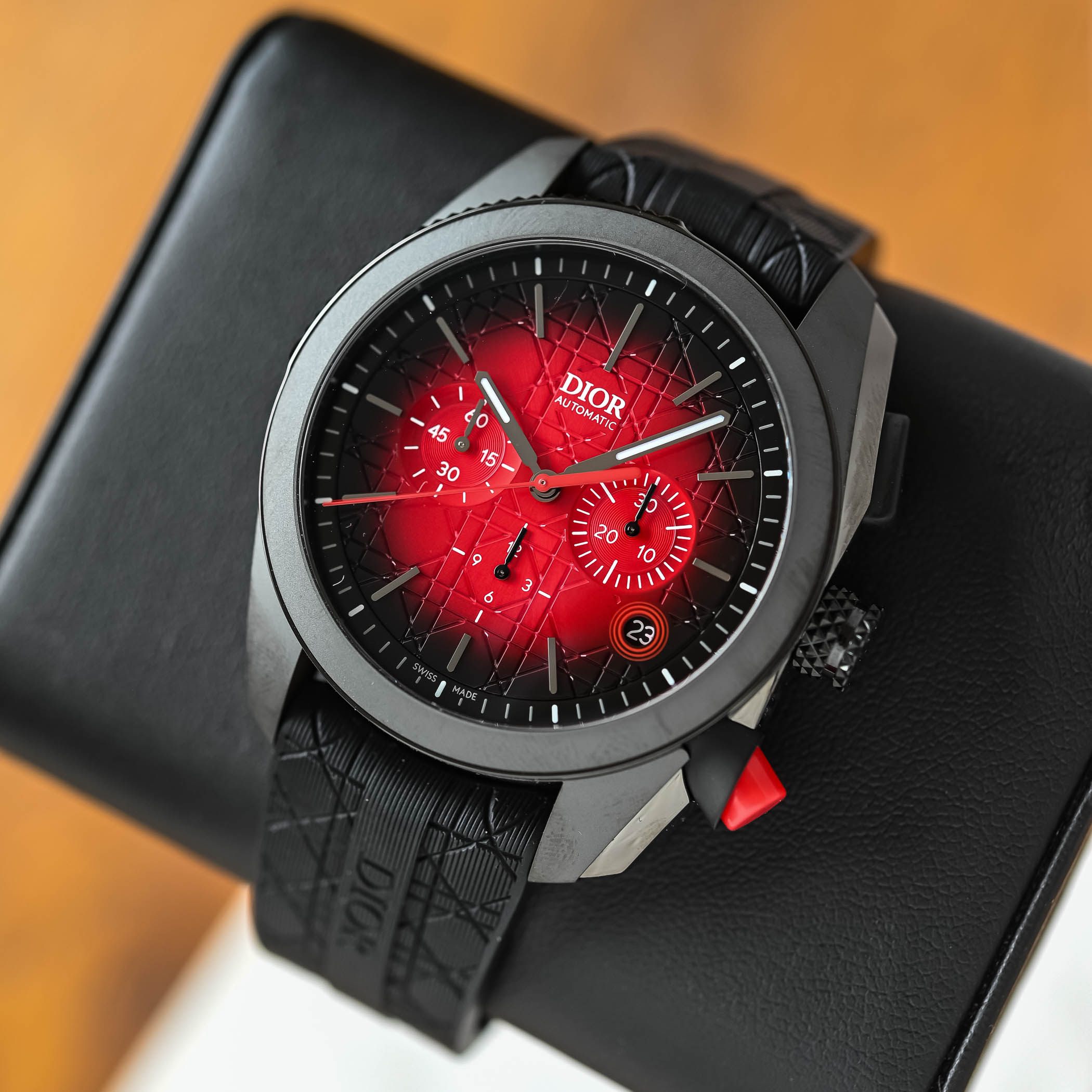 Dior Chiffre Rouge Chronograph Black Ultramatte Red Dial 2025 - Review - 10 Dior Chiffre Rouge Chronograph Black Ultramatte Red Dial 2025 - Review - 10