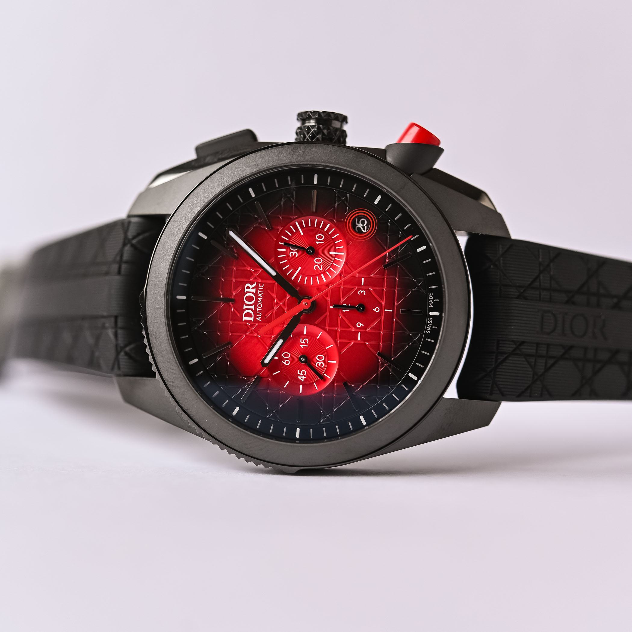 Dior Chiffre Rouge Chronograph Black Ultramatte Red Dial 2025 - Review - 6 Dior Chiffre Rouge Chronograph Black Ultramatte Red Dial 2025 - Review - 6