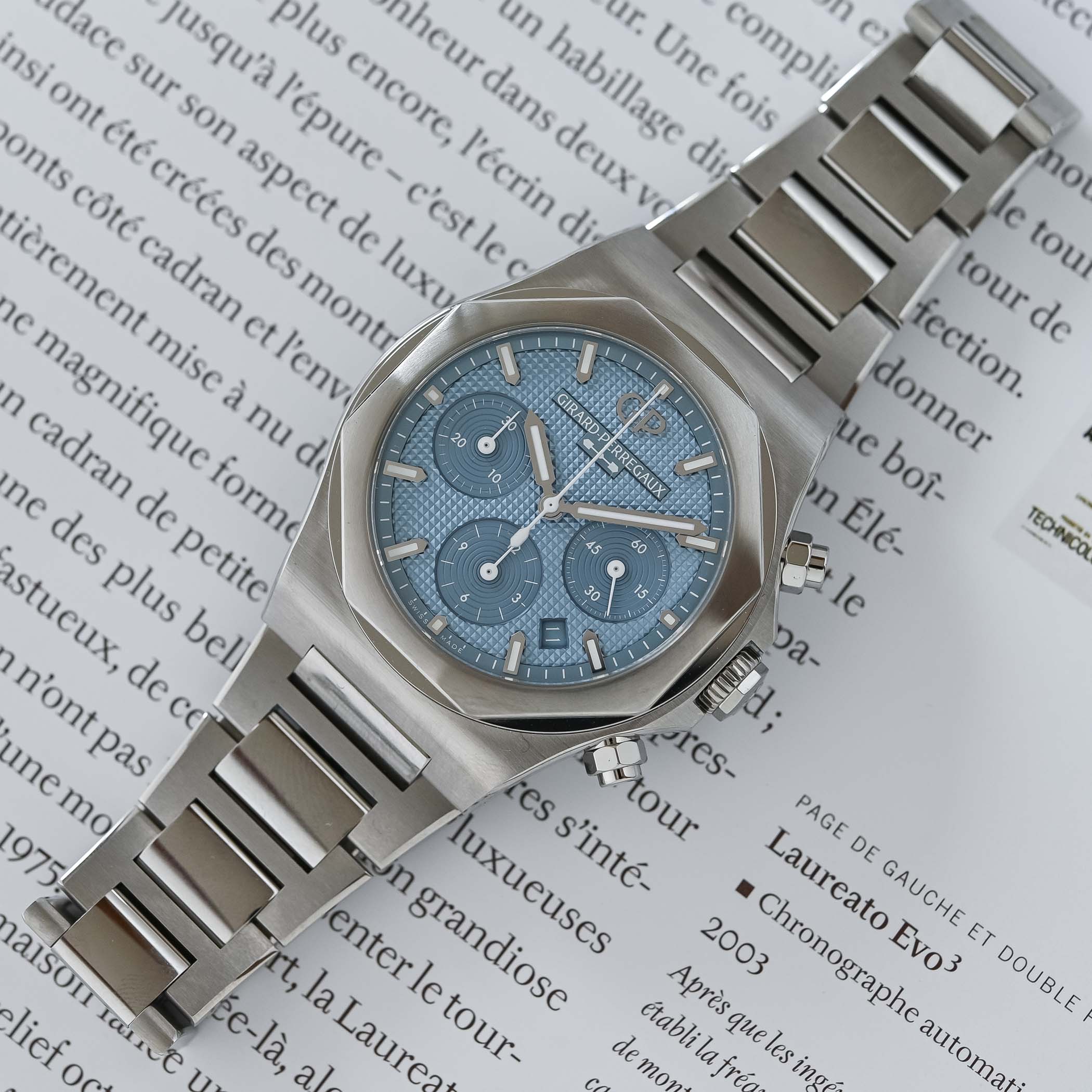 Girard-Perregaux Laureato Chronograph Ice Blue Limited Edition 2025 review - 1 Girard-Perregaux Laureato Chronograph Ice Blue Limited Edition 2025 review - 1