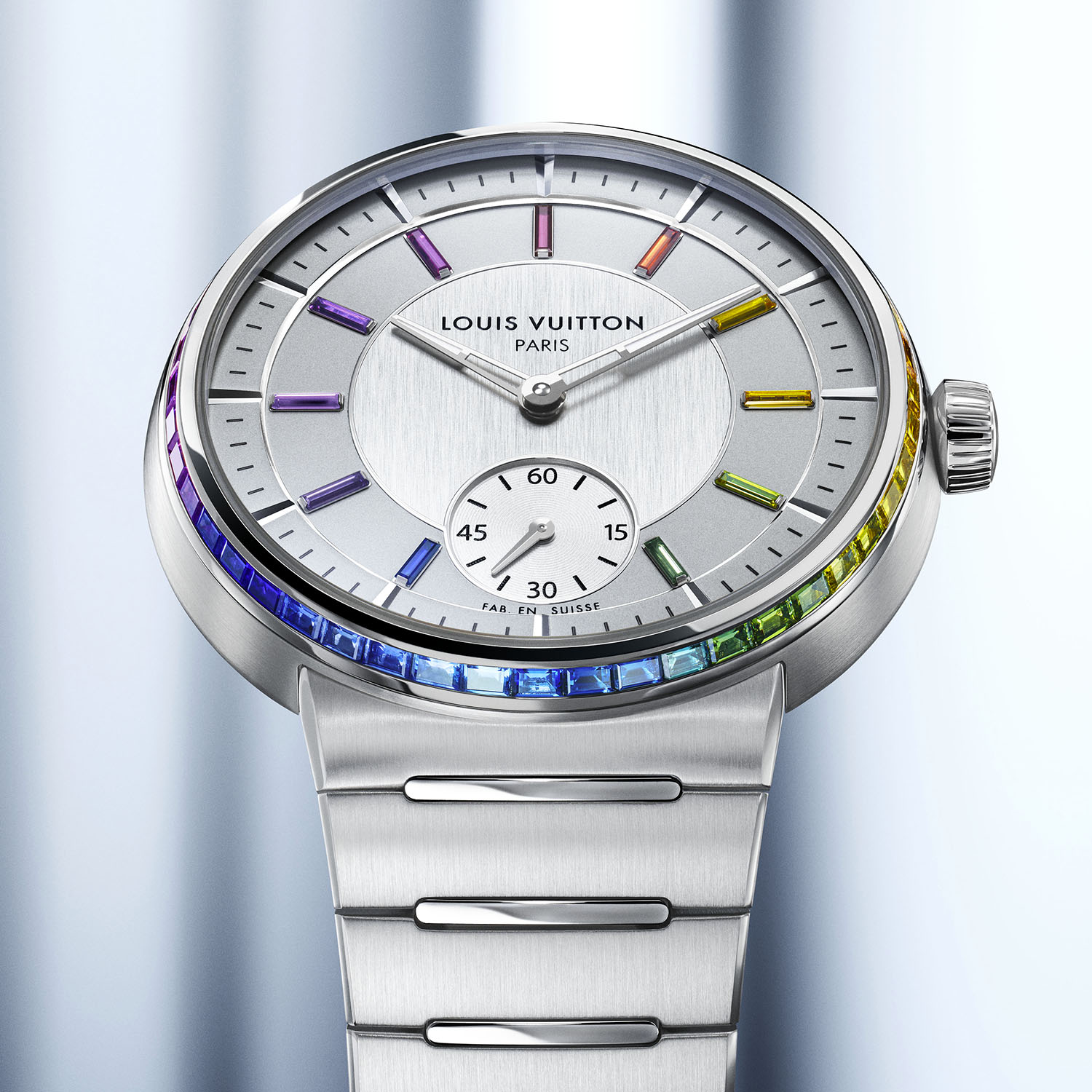 Louis Vuitton Tambour High End Yellow Gold Onyx and Platinum Rainbow - 12 Louis Vuitton Tambour High End Yellow Gold Onyx and Platinum Rainbow - 12