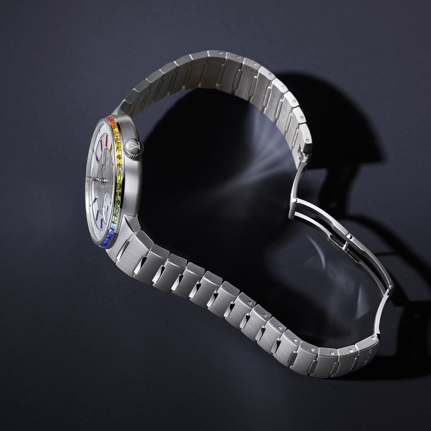 Louis Vuitton Tambour High End Yellow Gold Onyx and Platinum Rainbow - 4 Louis Vuitton Tambour High End Yellow Gold Onyx and Platinum Rainbow - 4