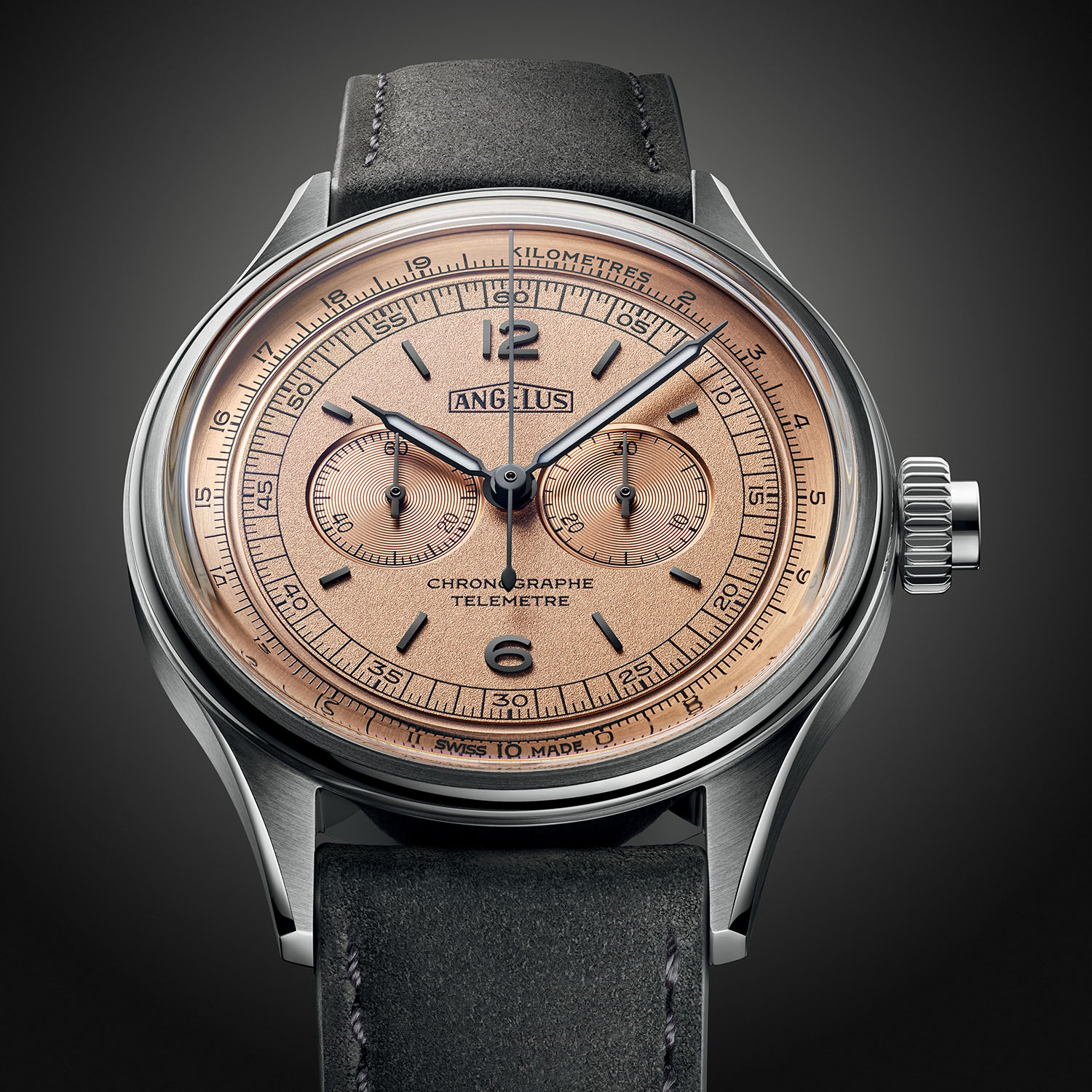 Angelus Chronographe Telemetre 37mm monopusher - 2 Angelus Chronographe Telemetre 37mm monopusher - 2