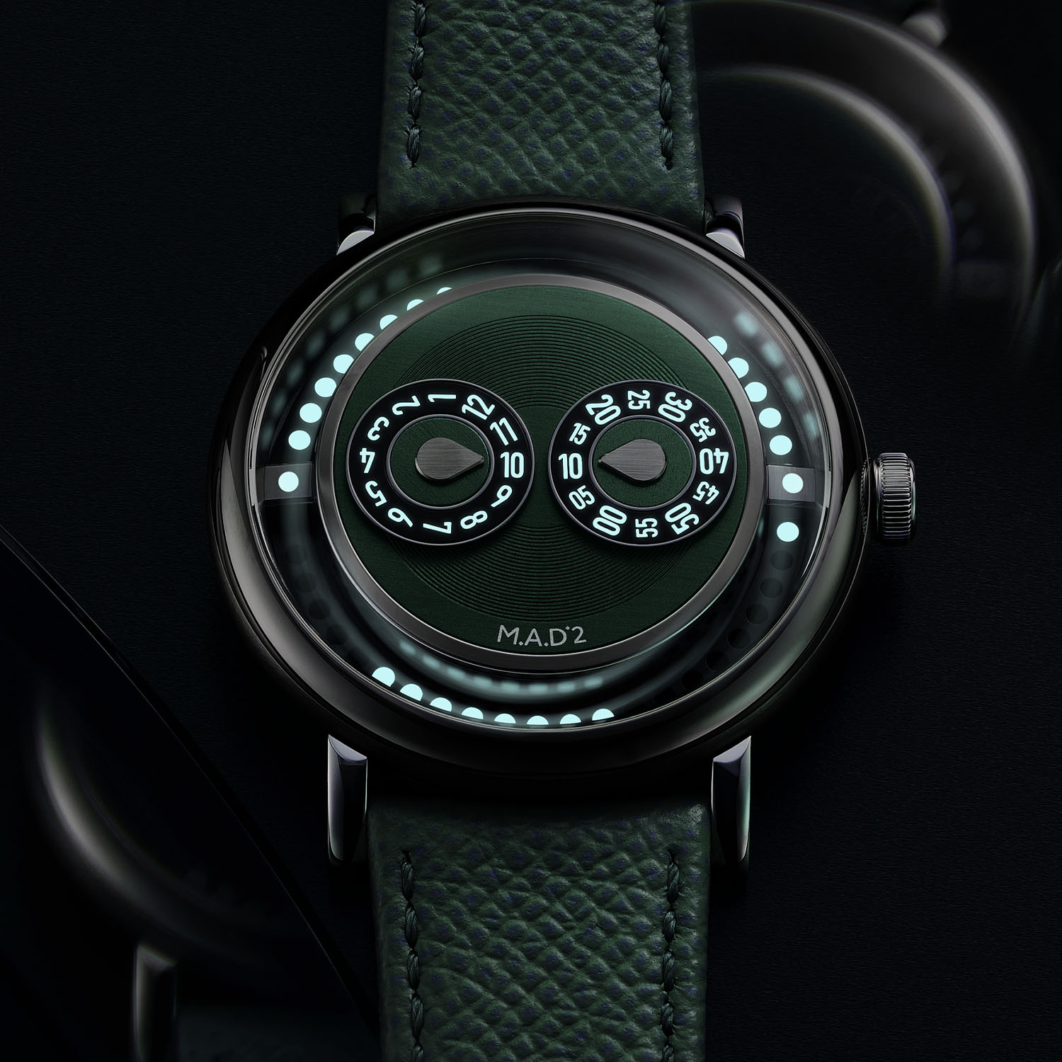 MAD Editions MAD2 Jumping Hour Eric Giroud Technics SL-1200 - green edition - 2 MAD Editions MAD2 Jumping Hour Eric Giroud Technics SL-1200 - green edition - 2