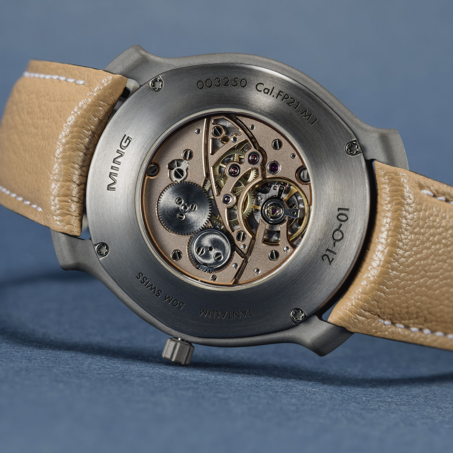 Ming 21.01 Project 21 35mm Tantalum Vintage Piguet Series version gold dial - 8 Ming 21.01 Project 21 35mm Tantalum Vintage Piguet Series version gold dial - 8