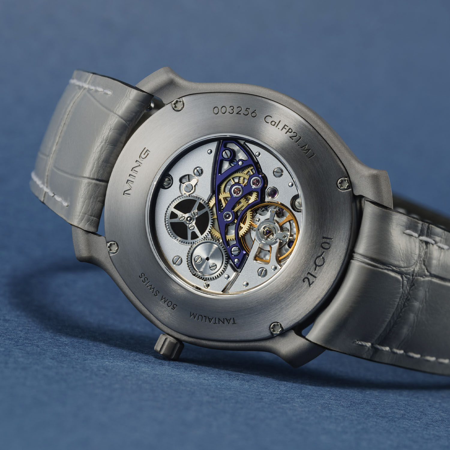 Ming 21.01 Project 21 35mm Tantalum Vintage Piguet Souscription version blue dial - 2 Ming 21.01 Project 21 35mm Tantalum Vintage Piguet Souscription version blue dial - 2