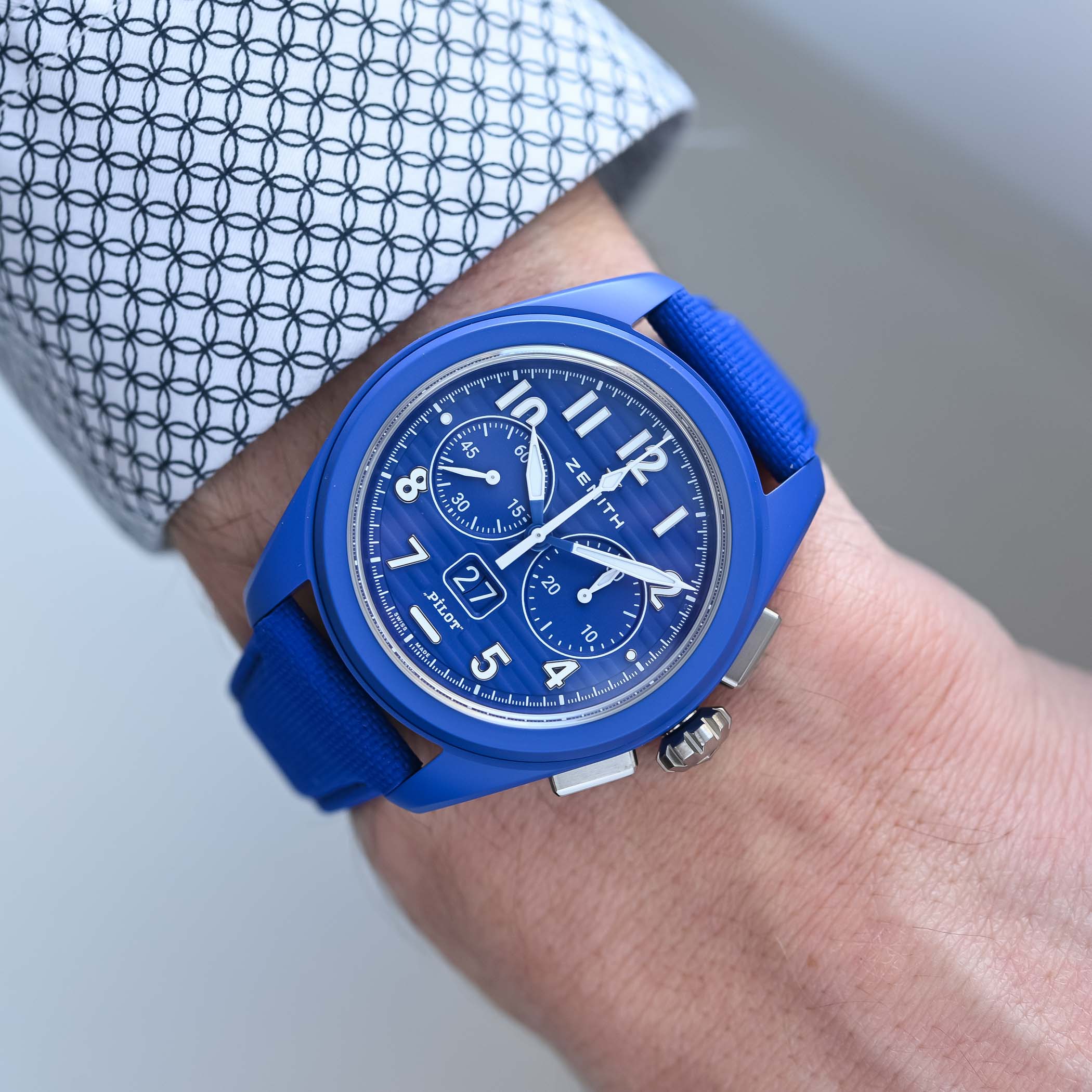 Zenith Blue Ceramic Trilogy review - Pilot Big Date Flyback Blue Ceramic 160th anniversary - 3 Zenith Blue Ceramic Trilogy review - Pilot Big Date Flyback Blue Ceramic 160th anniversary - 3