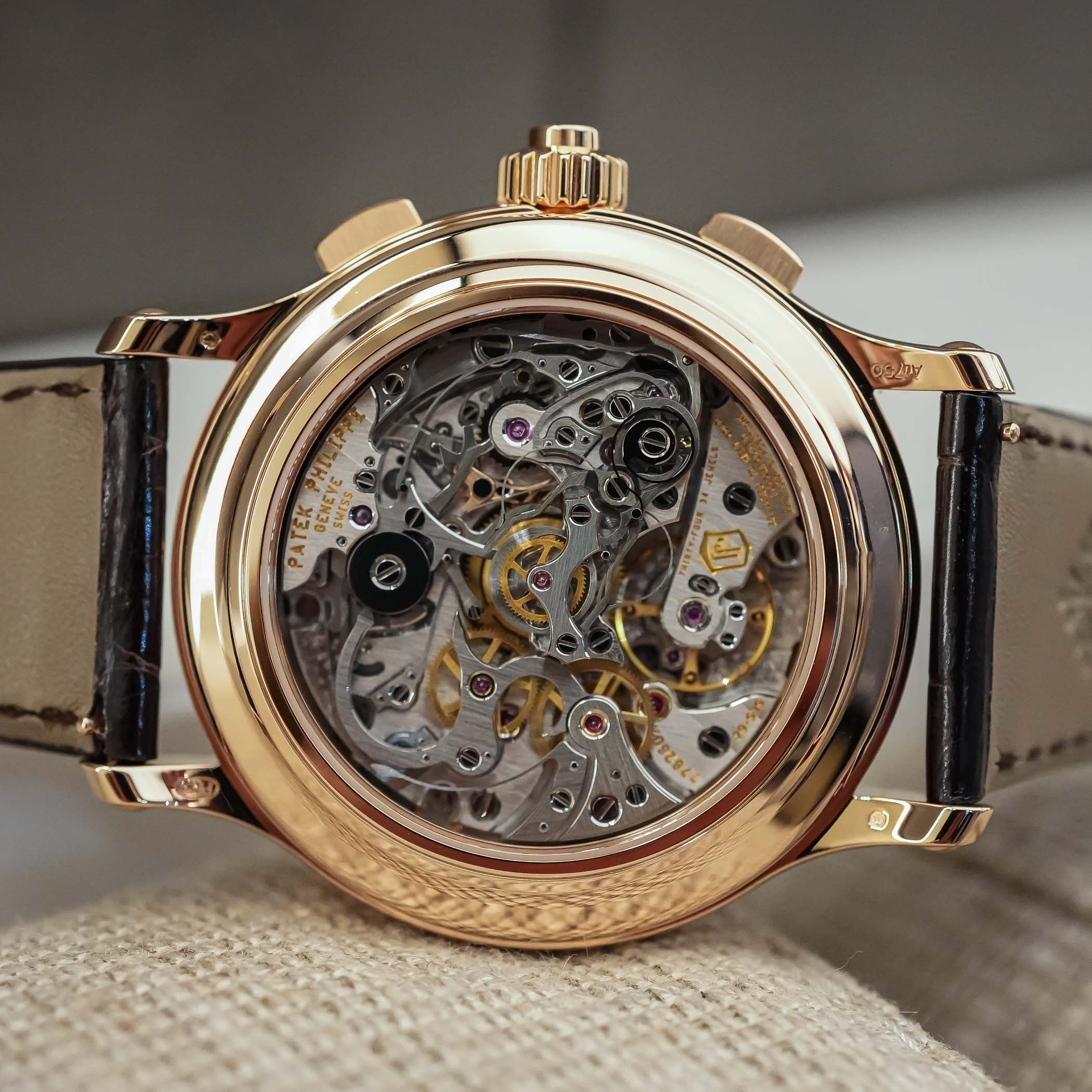 Patek Philippe Split-Seconds Chronograph 5370R Brown Enamel Rose Gold - review - 5 Patek Philippe Split-Seconds Chronograph 5370R Brown Enamel Rose Gold - review - 5