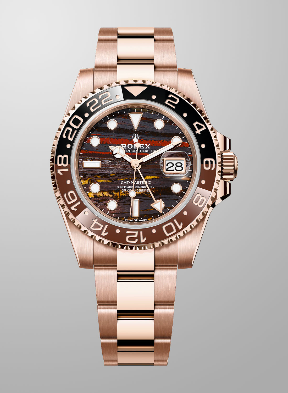 Rolex GMT-Master II Everose Gold Tiger Iron Dial 126715CHNR Rolex GMT-Master II Everose Gold Tiger Iron Dial 126715CHNR