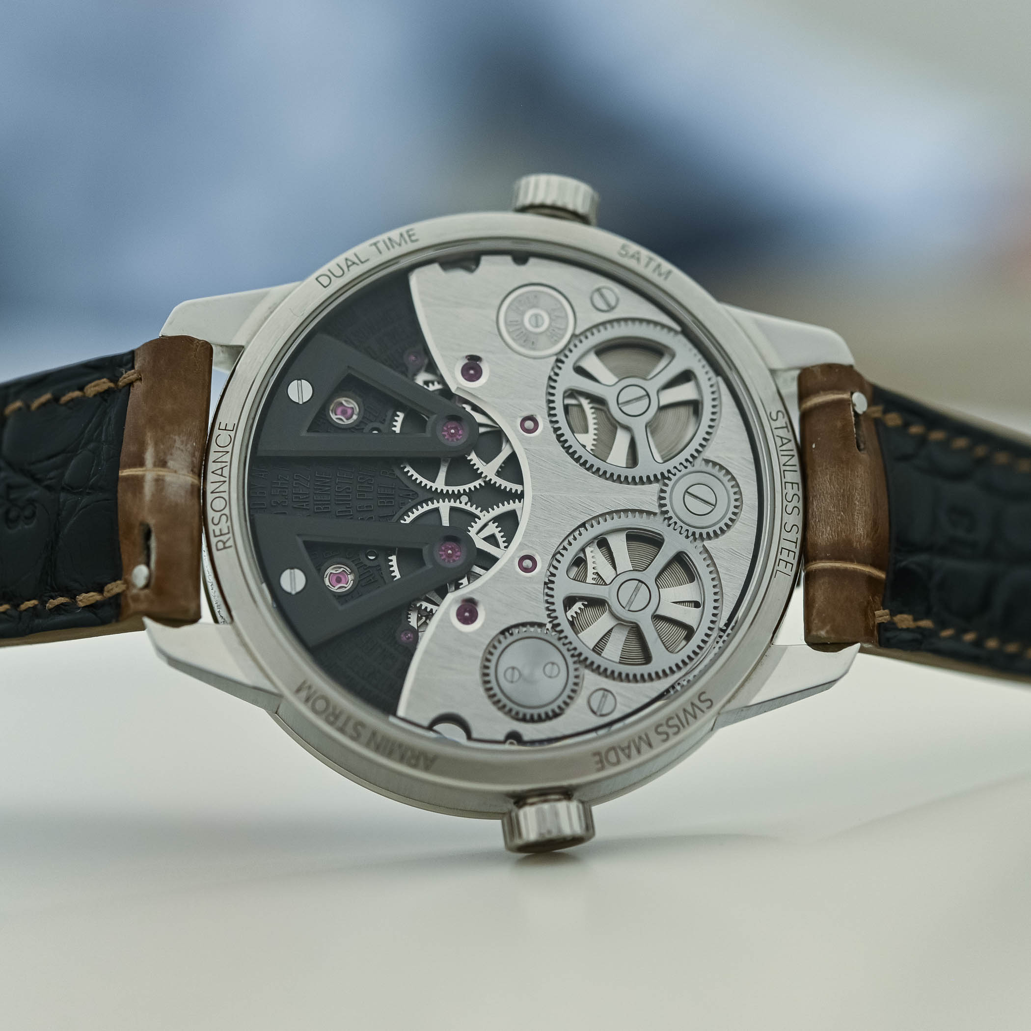 best GMT travel watches of watches and wonders 2025 - Armin Strom Dual Time GMT Resonance Manufacture Black Edition in Steel - 3 best GMT travel watches of watches and wonders 2025 - Armin Strom Dual Time GMT Resonance Manufacture Black Edition in Steel - 3