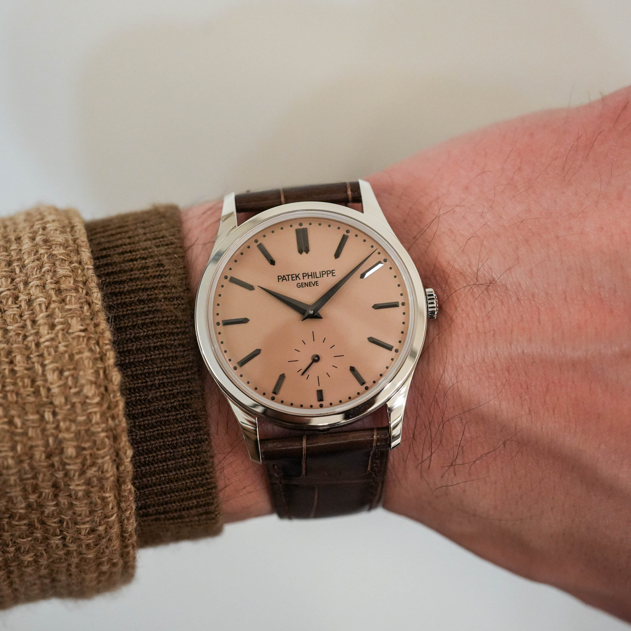 patek calatrava 6196P platinum salmon - 1 patek calatrava 6196P platinum salmon - 1