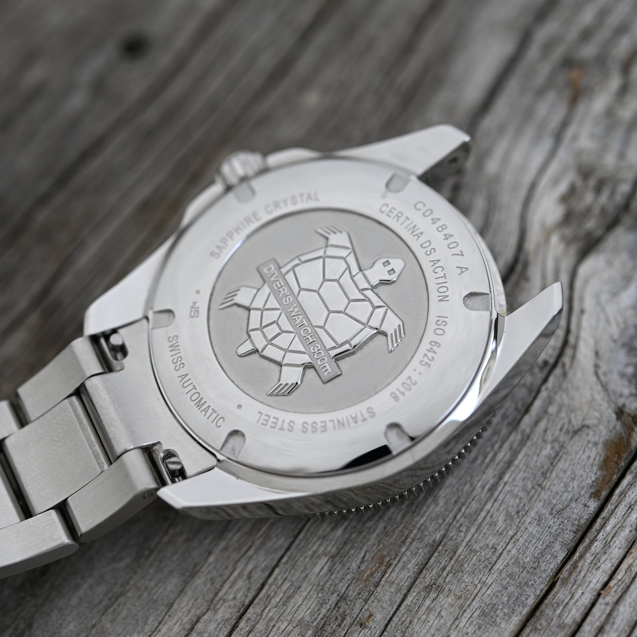 2025 Certina DS Action Diver 40.5mm - Steel - 2 The caseback of the steel version, for reference.
