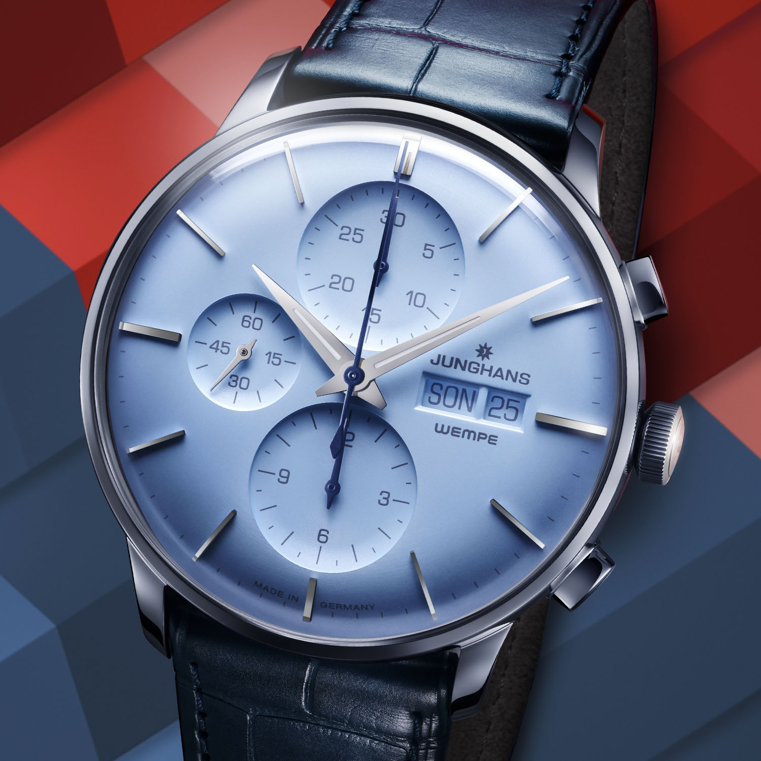 Wempe Signature Collection x Junghans Meister Chronoscope Ice Blue Limited Edition 100 years - 7 Wempe Signature Collection x Junghans Meister Chronoscope Ice Blue Limited Edition 100 years - 7