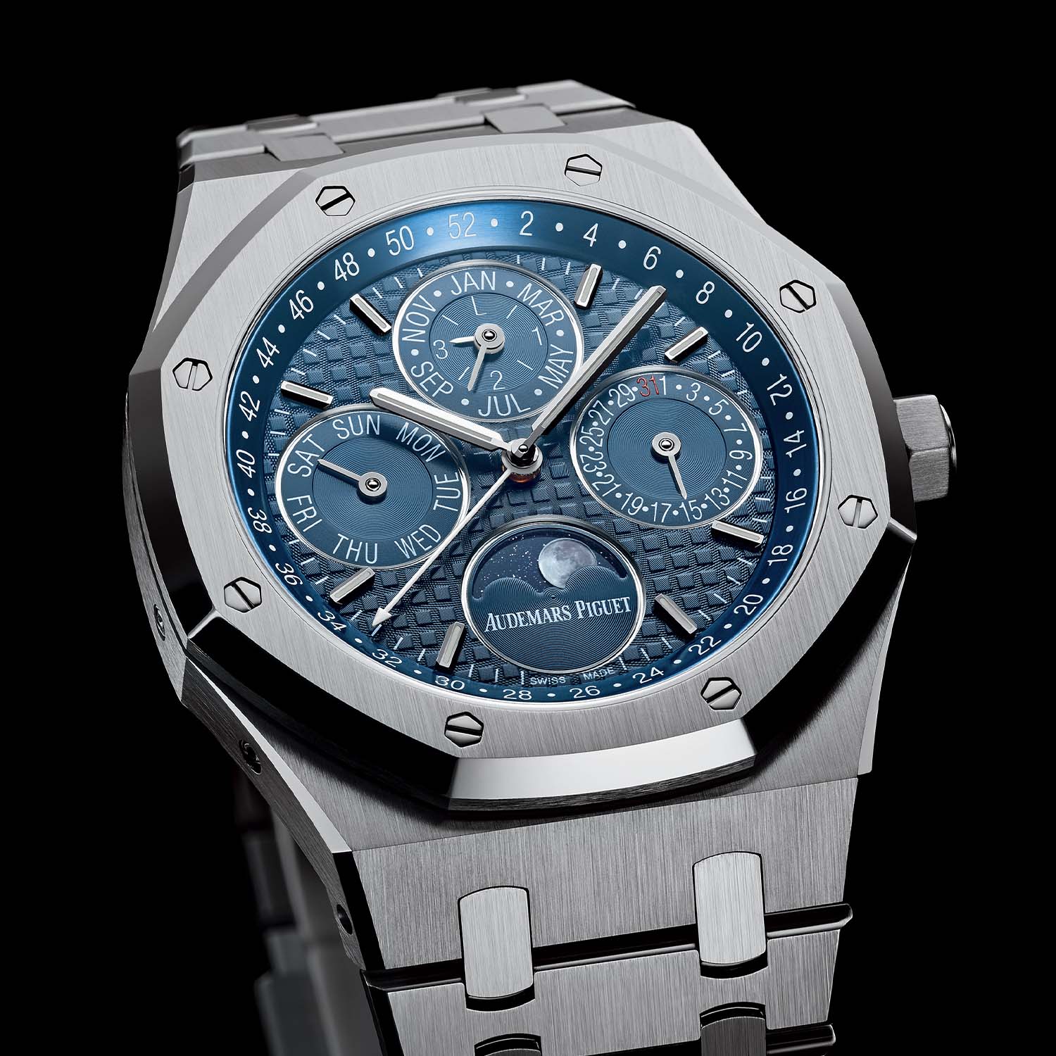 2015 Audemars piguet royal oak perpetual calendar 26574ST blue 2015 Audemars piguet royal oak perpetual calendar 26574ST blue