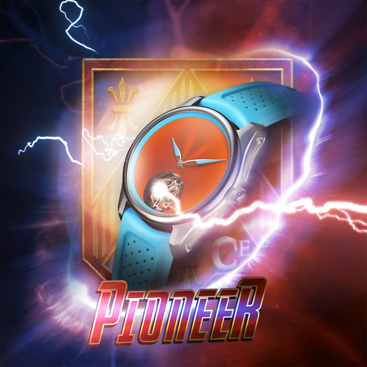 H Moser Cie Pioneer Spiced Aqua Collection turquoise orange 3 H Moser Cie Pioneer Spiced Aqua Collection turquoise orange 3