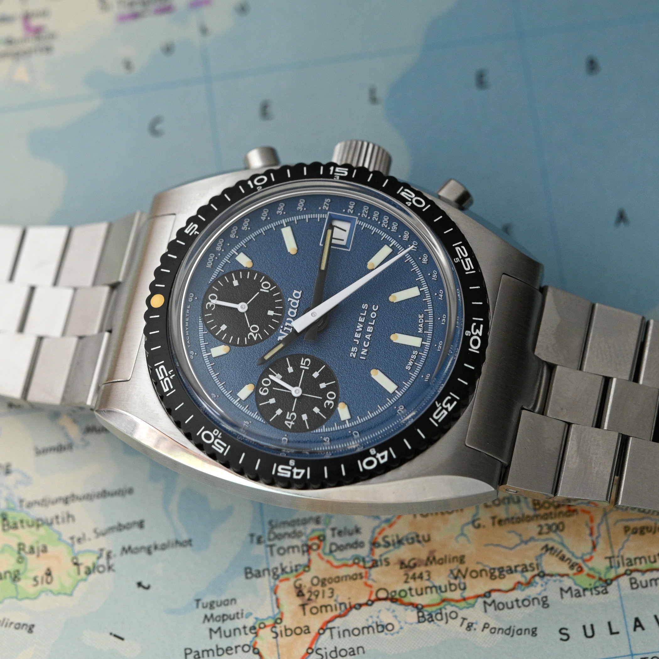 Nivada Grenchen Chronosport Blue - 4 Nivada Grenchen Chronosport Blue - 4