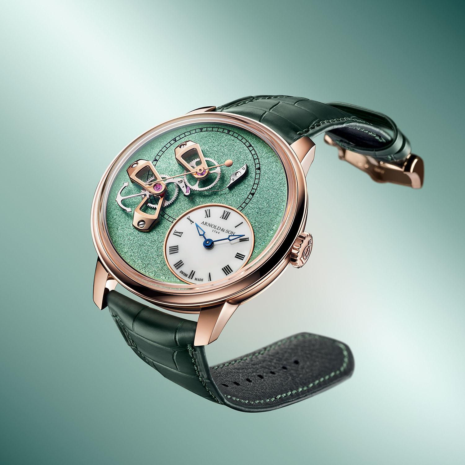Arnold and Son DSTB 42 Mint Green and Ascot Blue - 4 Arnold and Son DSTB 42 Mint Green and Ascot Blue - 4