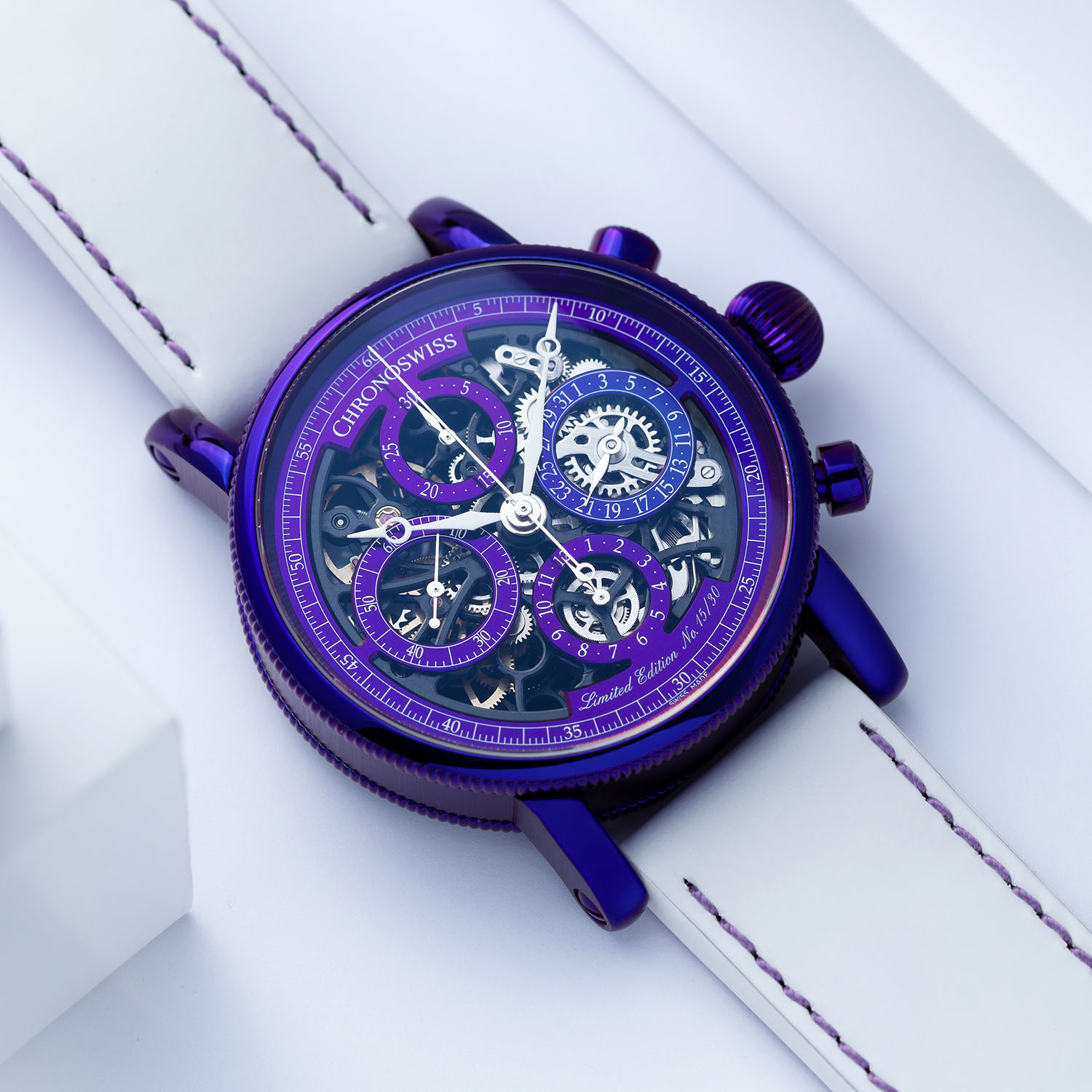 Chronoswiss Opus Purple Rain 30th Anniversary Skeleton Chronograph Ultraviolet Titanium - 2 Chronoswiss Opus Purple Rain 30th Anniversary Skeleton Chronograph Ultraviolet Titanium - 2