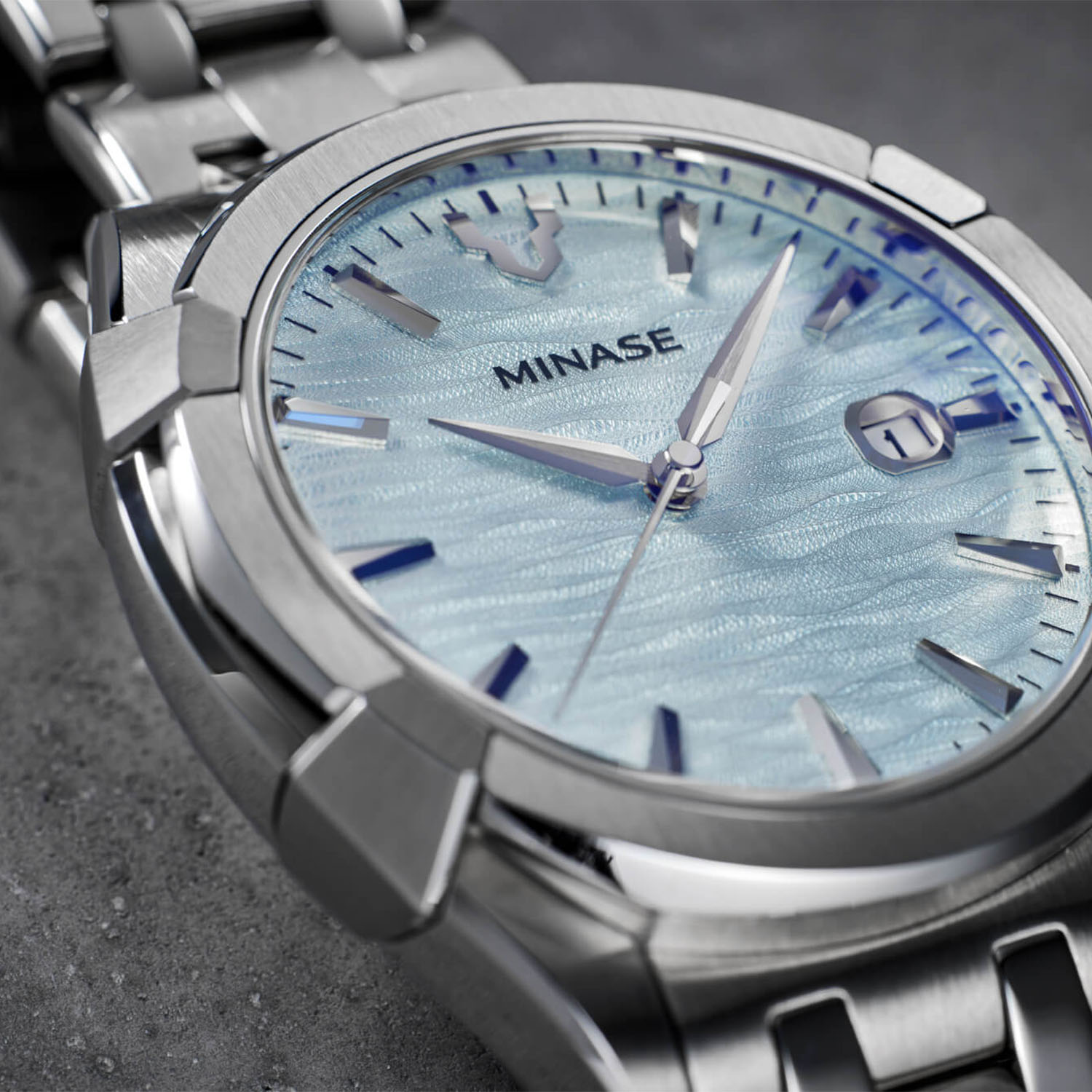 Minase Uruga 42mm Automatic Ice Blue Dial - 5 Minase Uruga 42mm Automatic Ice Blue Dial - 5