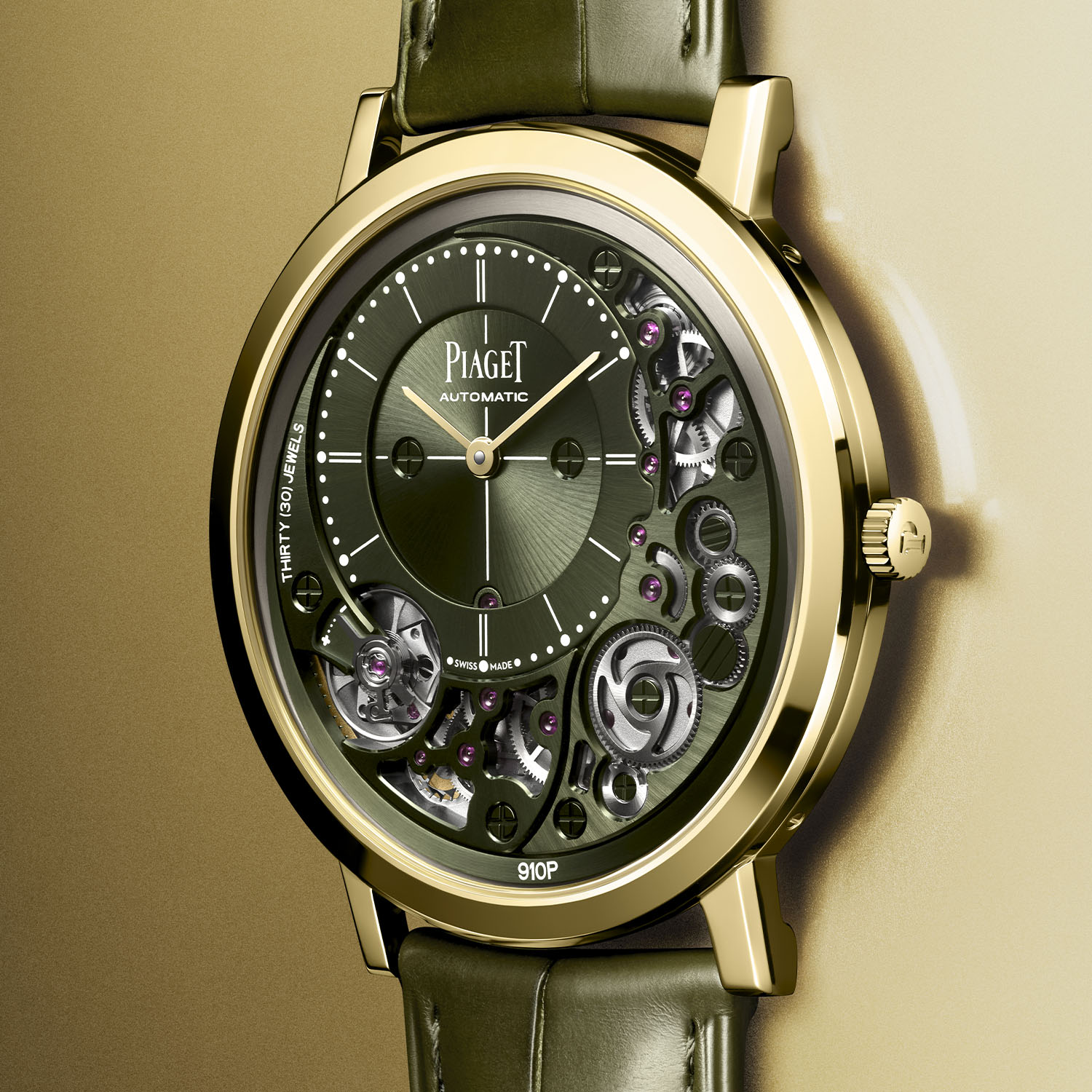Piaget Altiplano Ultimate Concept Tourbillon and Altiplano 910P in Khaki green and gold - 4 Piaget Altiplano Ultimate Concept Tourbillon and Altiplano 910P in Khaki green and gold - 4