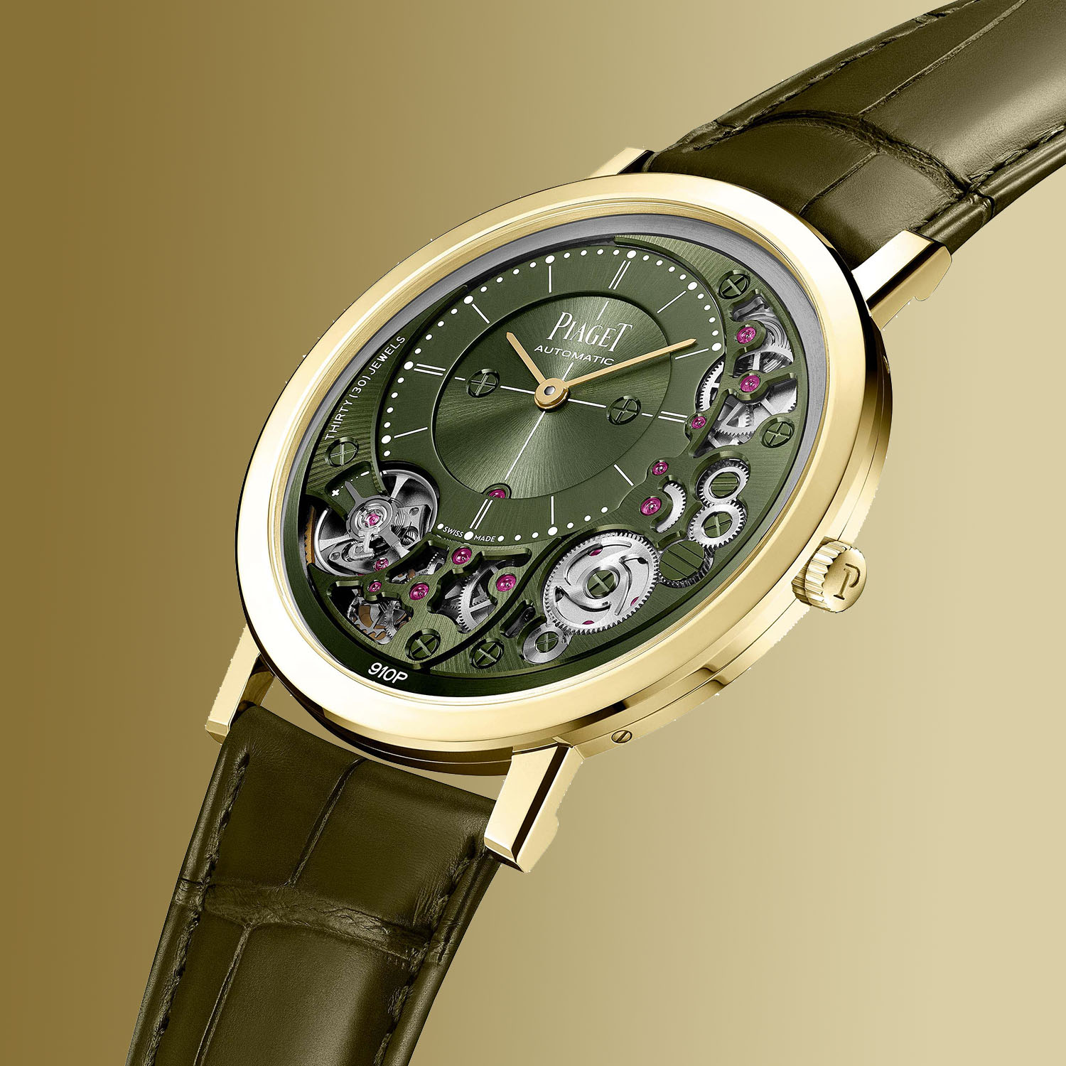 Piaget Altiplano Ultimate Concept Tourbillon and Altiplano 910P in Khaki green and gold - 5 Piaget Altiplano Ultimate Concept Tourbillon and Altiplano 910P in Khaki green and gold - 5