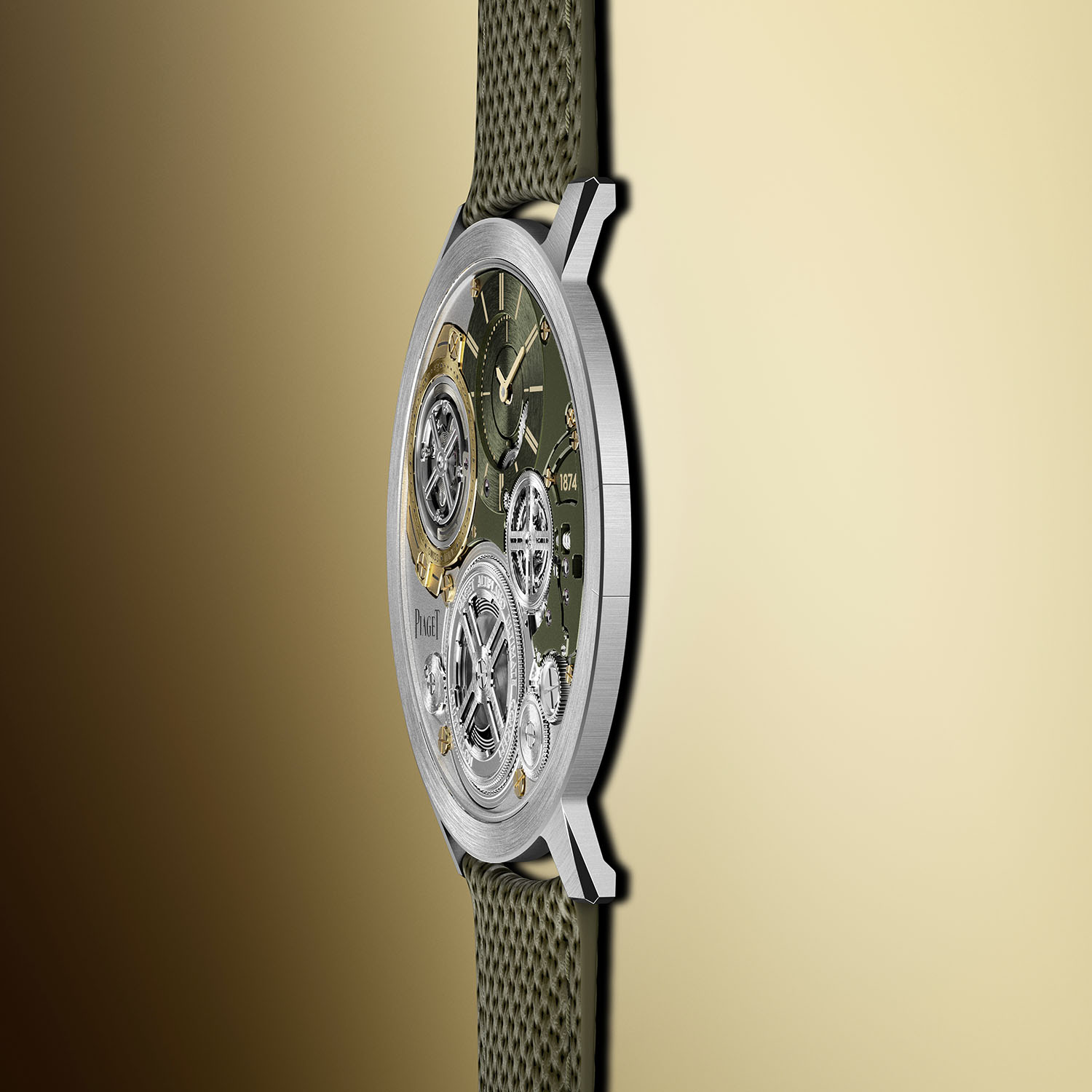 Piaget Altiplano Ultimate Concept Tourbillon and Altiplano 910P in Khaki green and gold - 6 Piaget Altiplano Ultimate Concept Tourbillon and Altiplano 910P in Khaki green and gold - 6