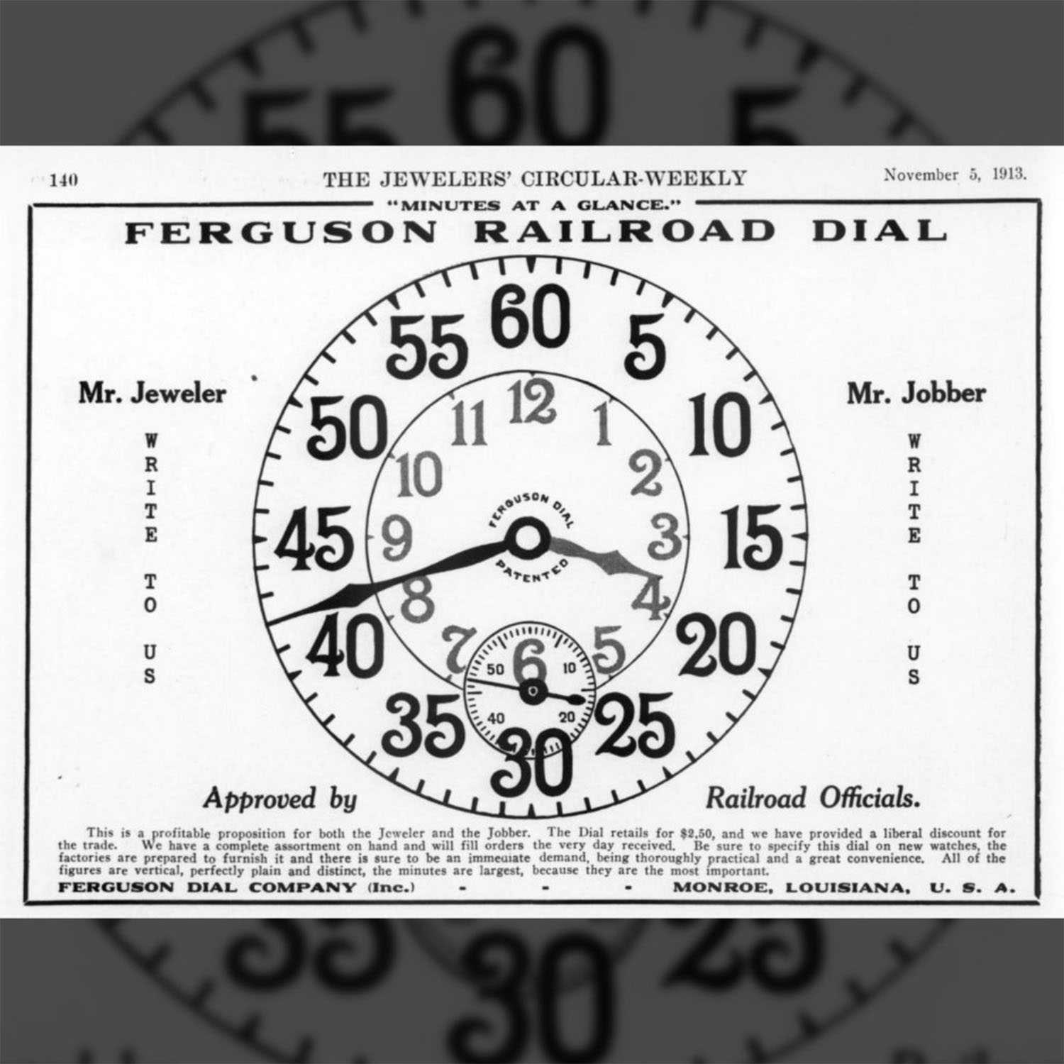 RGM Model 222-RR Ferguson Railroad Dial 6 RGM Model 222-RR Ferguson Railroad Dial 6