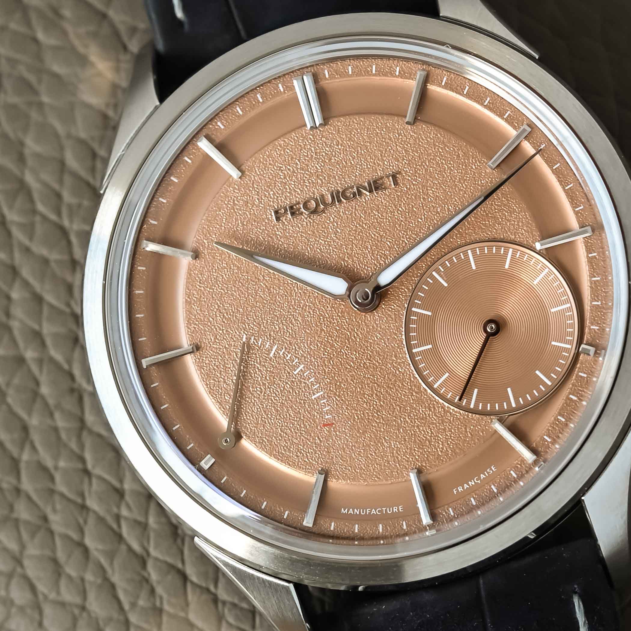Pequignet Royale Paris 39.5mm Power Reserve Small Seconds Coral Salmon review - 2 Pequignet Royale Paris 39.5mm Power Reserve Small Seconds Coral Salmon review - 2