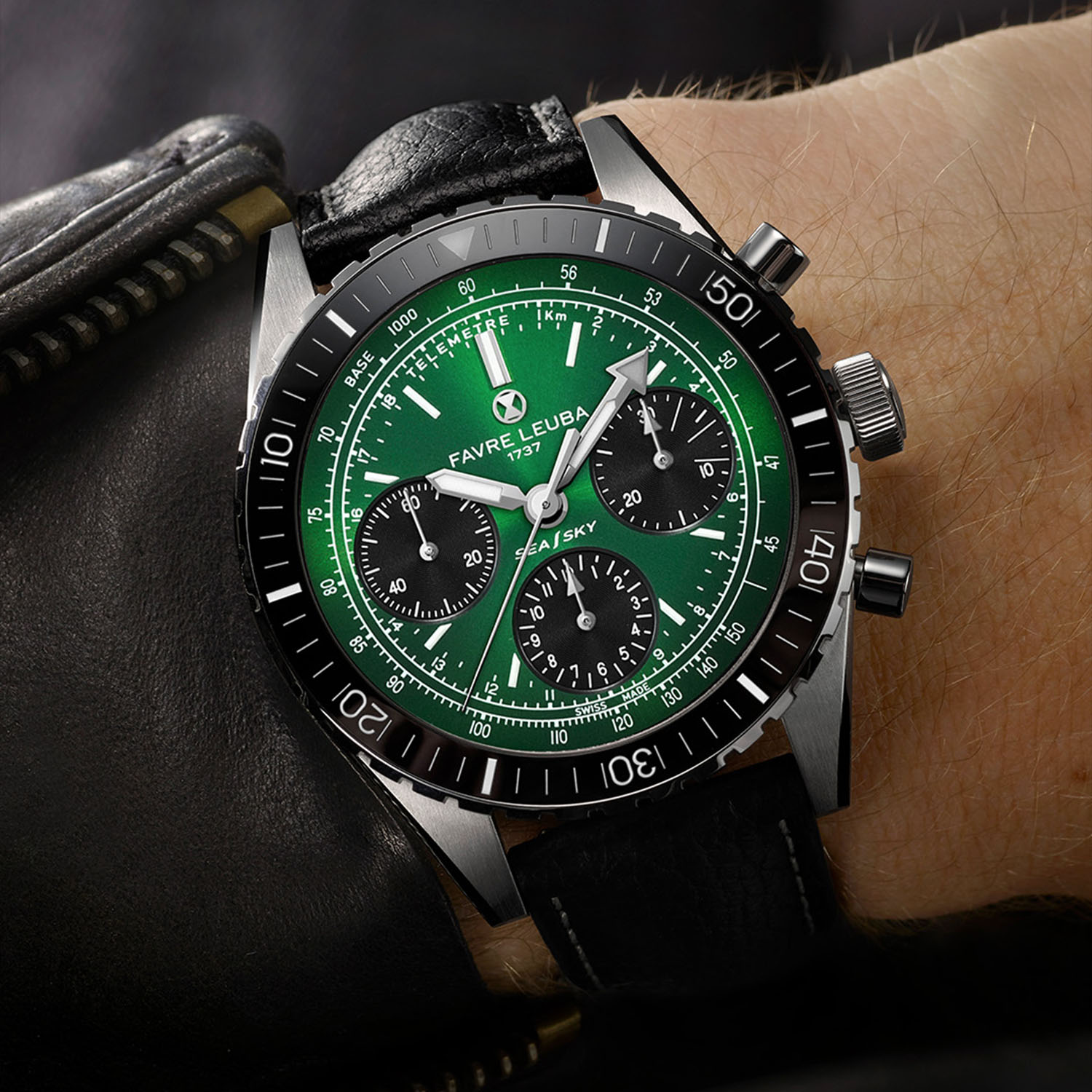 Favre Leuba Sea Sky Revival Green Chronograph - 5 Favre Leuba Sea Sky Revival Green Chronograph - 5