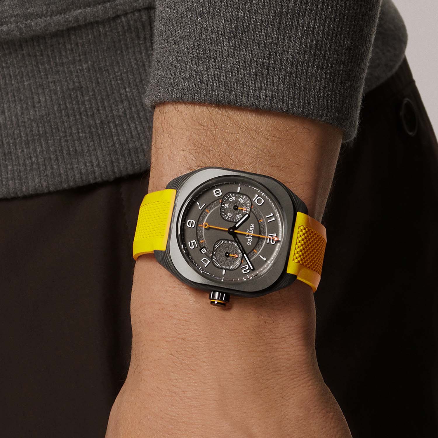Hermes H08 Chronograph Naples Yellow Monopusher W403131WW00 - 6 Hermes H08 Chronograph Naples Yellow Monopusher W403131WW00 - 6