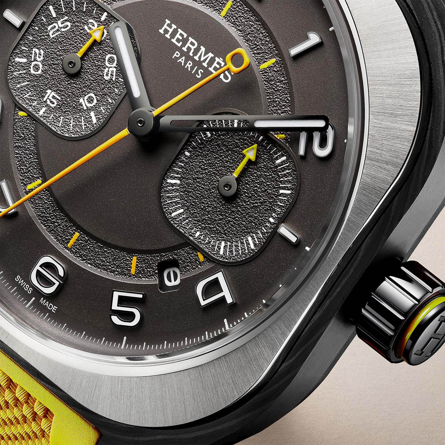 Hermes H08 Chronograph Naples Yellow Monopusher W403131WW00 - 7 Hermes H08 Chronograph Naples Yellow Monopusher W403131WW00 - 7